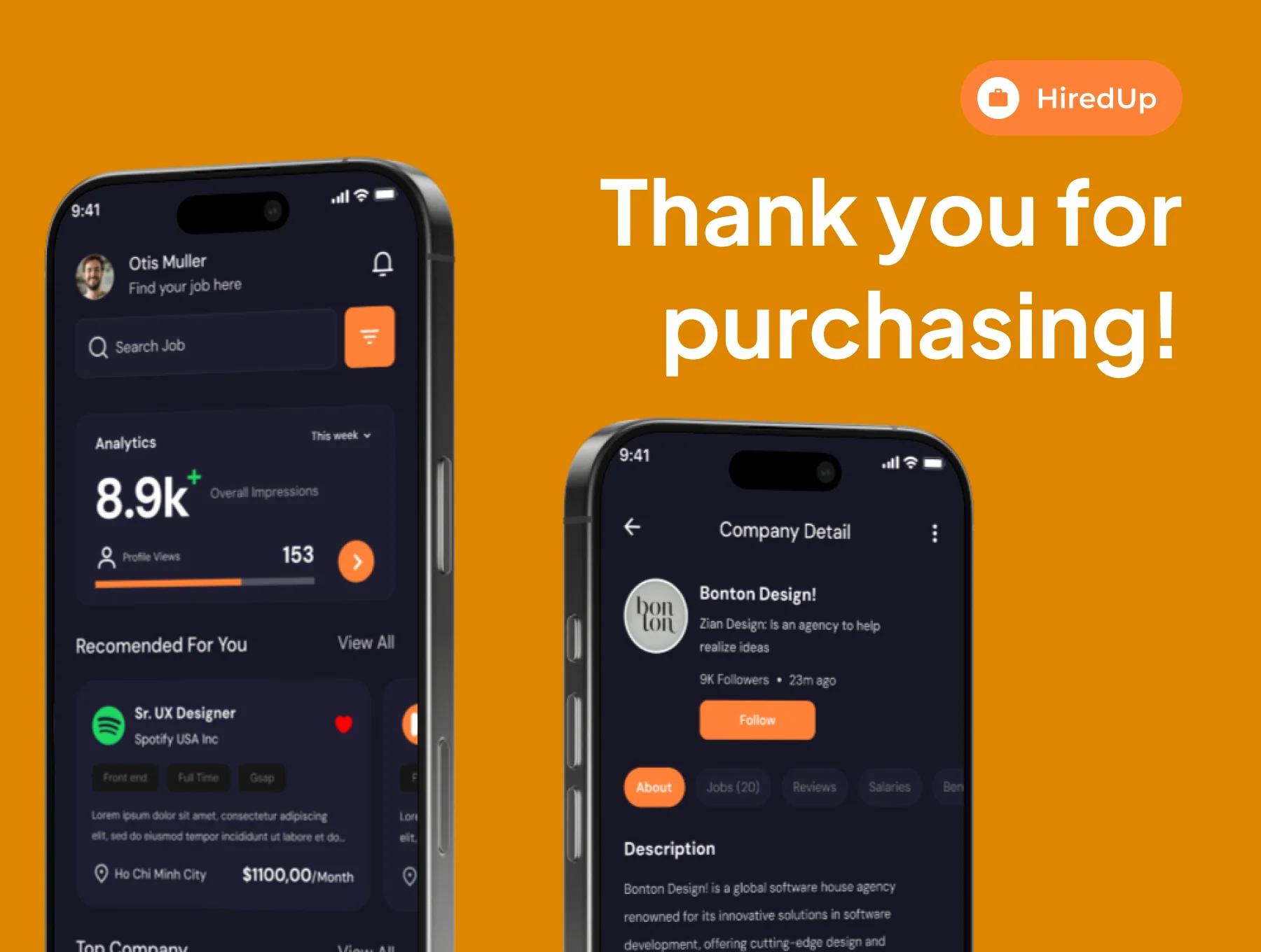 HiredUp - Jobs Seeker App IOS UI Kits 6