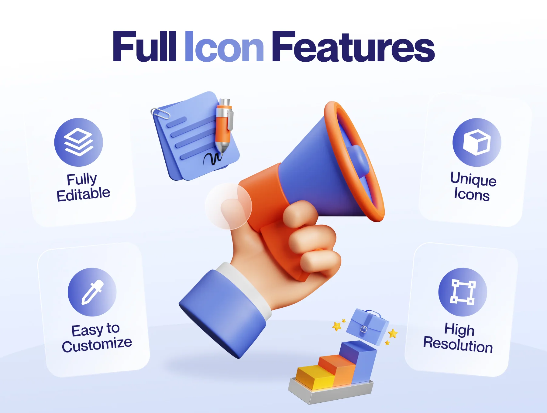 Hirely - 3D Job & Career Icon Set 3