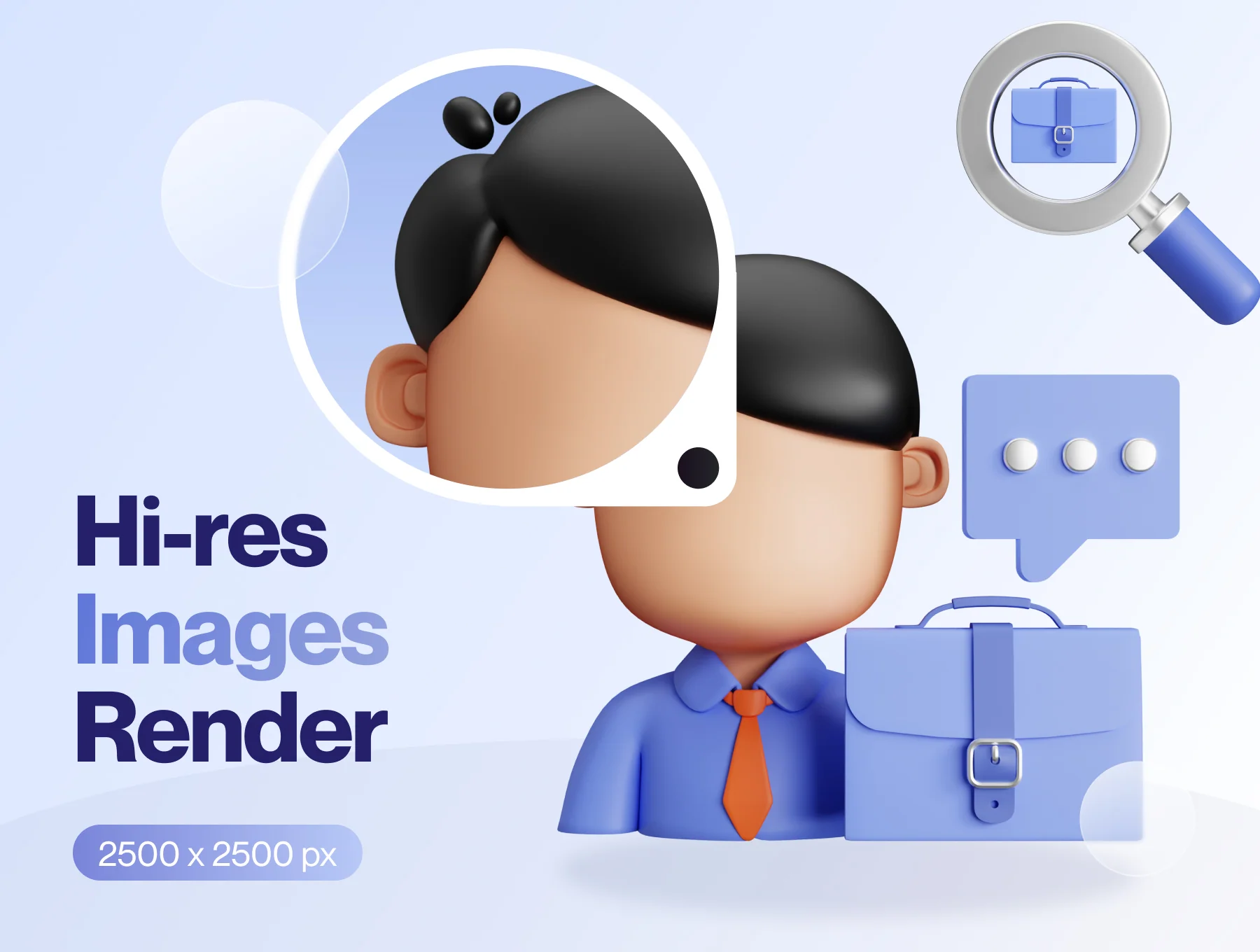 Hirely - 3D Job & Career Icon Set 4