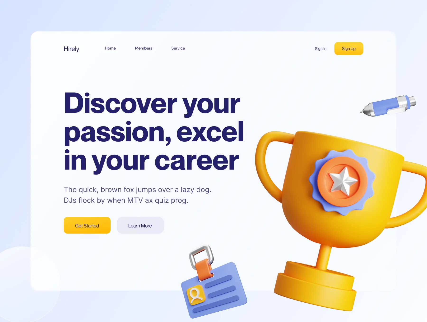 Hirely - 3D Job & Career Icon Set 6