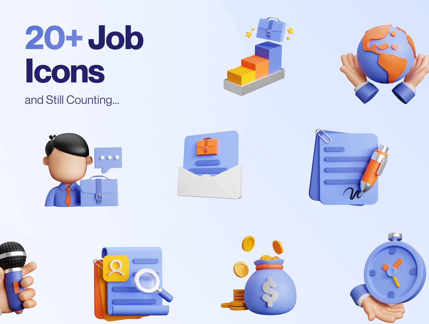 Hirely - 3D Job & Career Icon Set 7