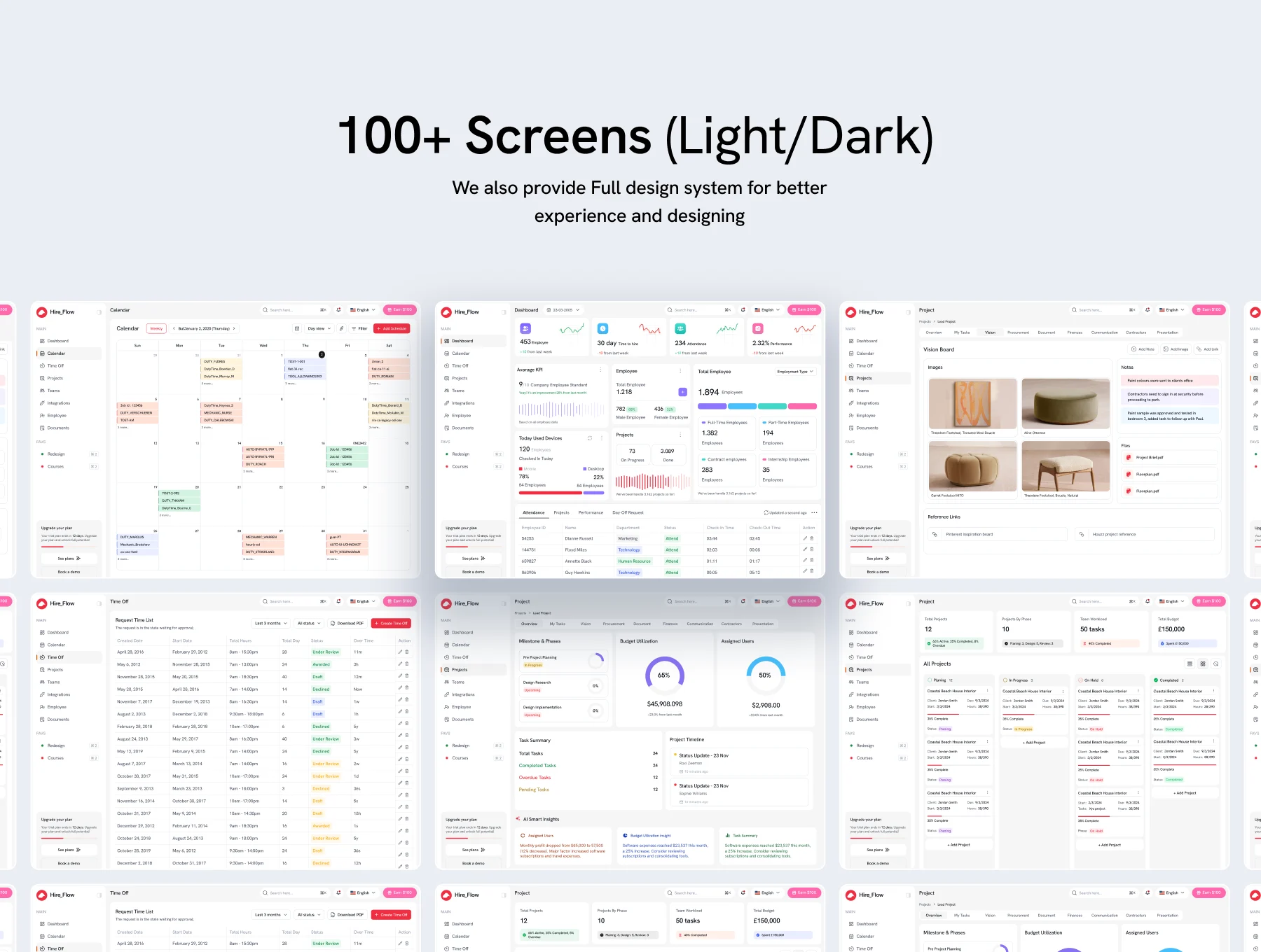 Hirely - HR Management SaaS Dashboard UI Kit 3