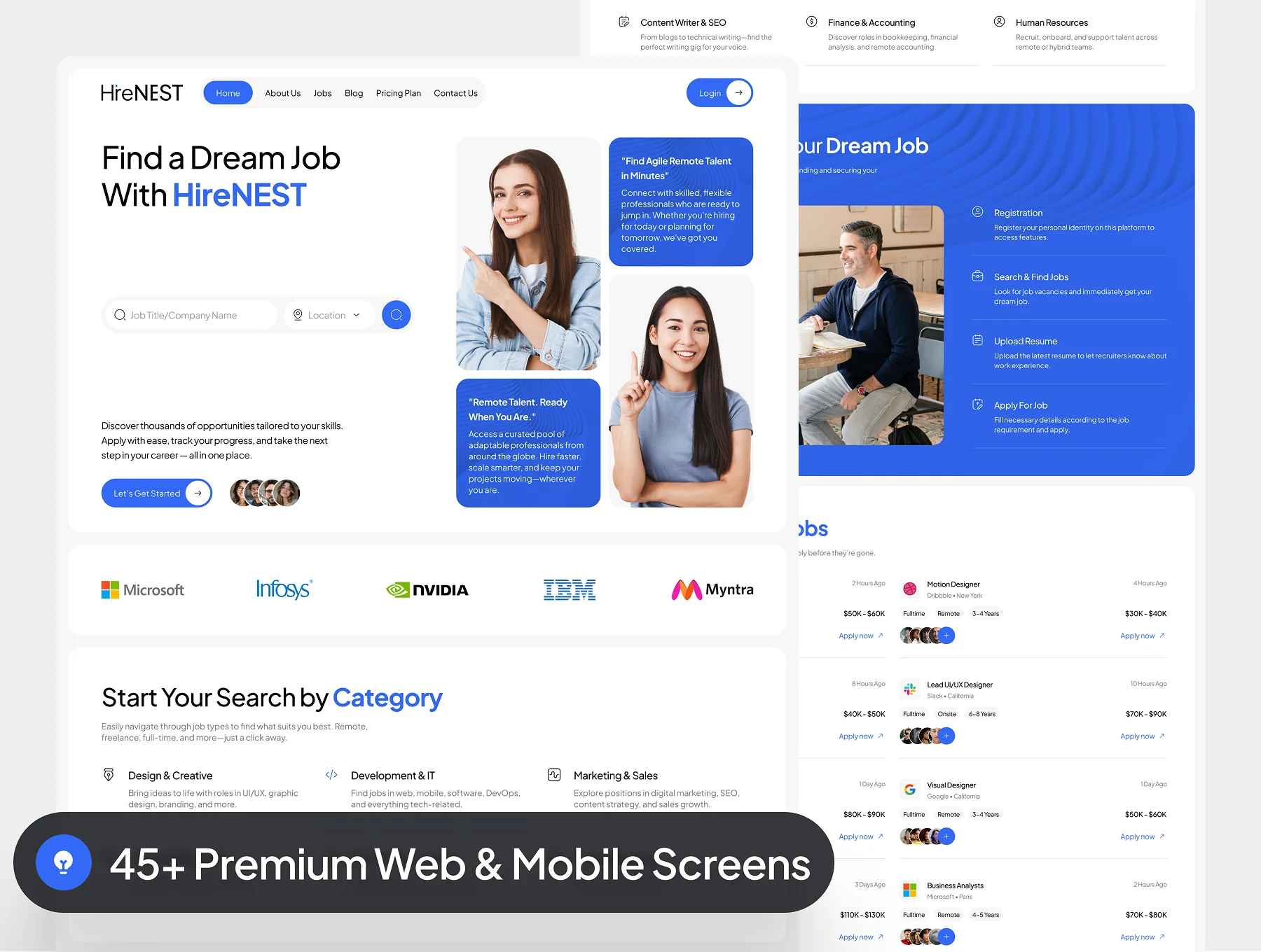 HireNEST - Job Finder Website UI Kit 3