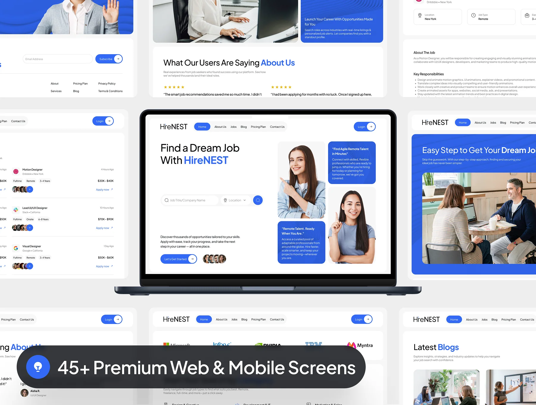 HireNEST - Job Finder Website UI Kit 4