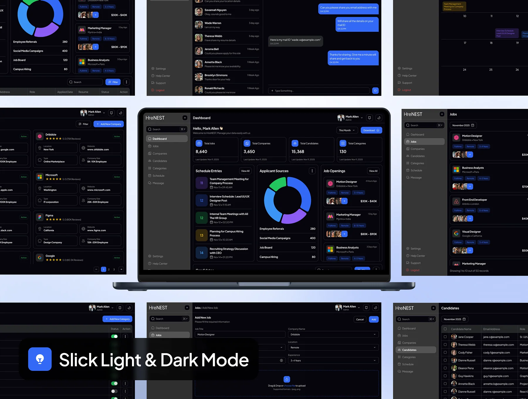 HireNEST - Job Portal Dashboard Admin UI Kit 4