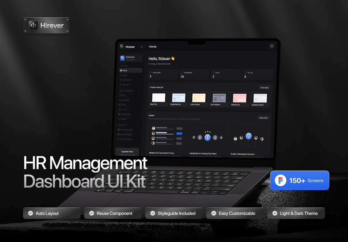 Hirever - HR Management Dashboard UI Kit