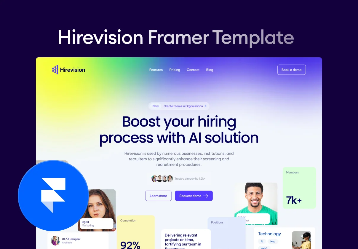 Hirevision Framer Template