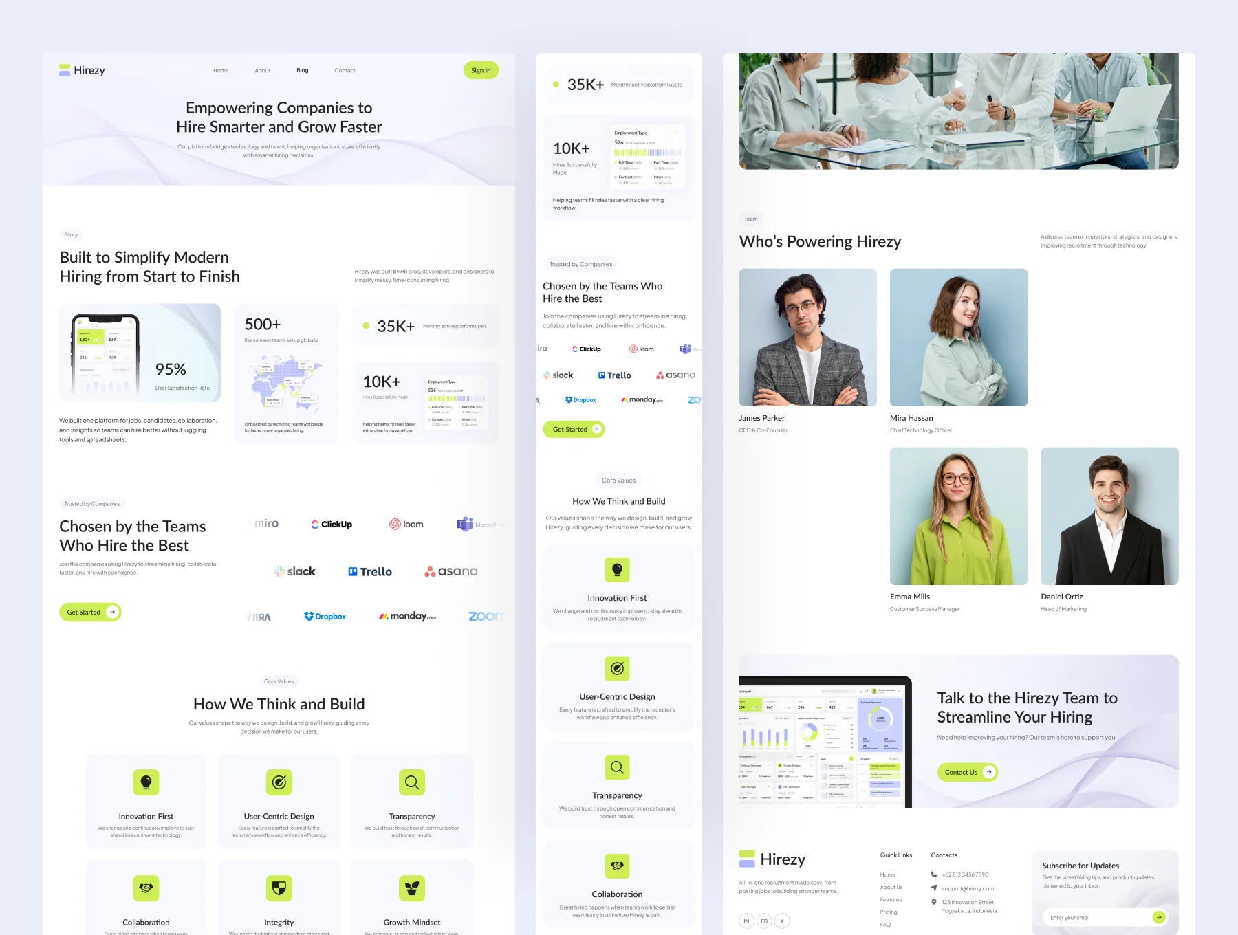 Hirezy - Recruitment SaaS Website UI Figma Template 2