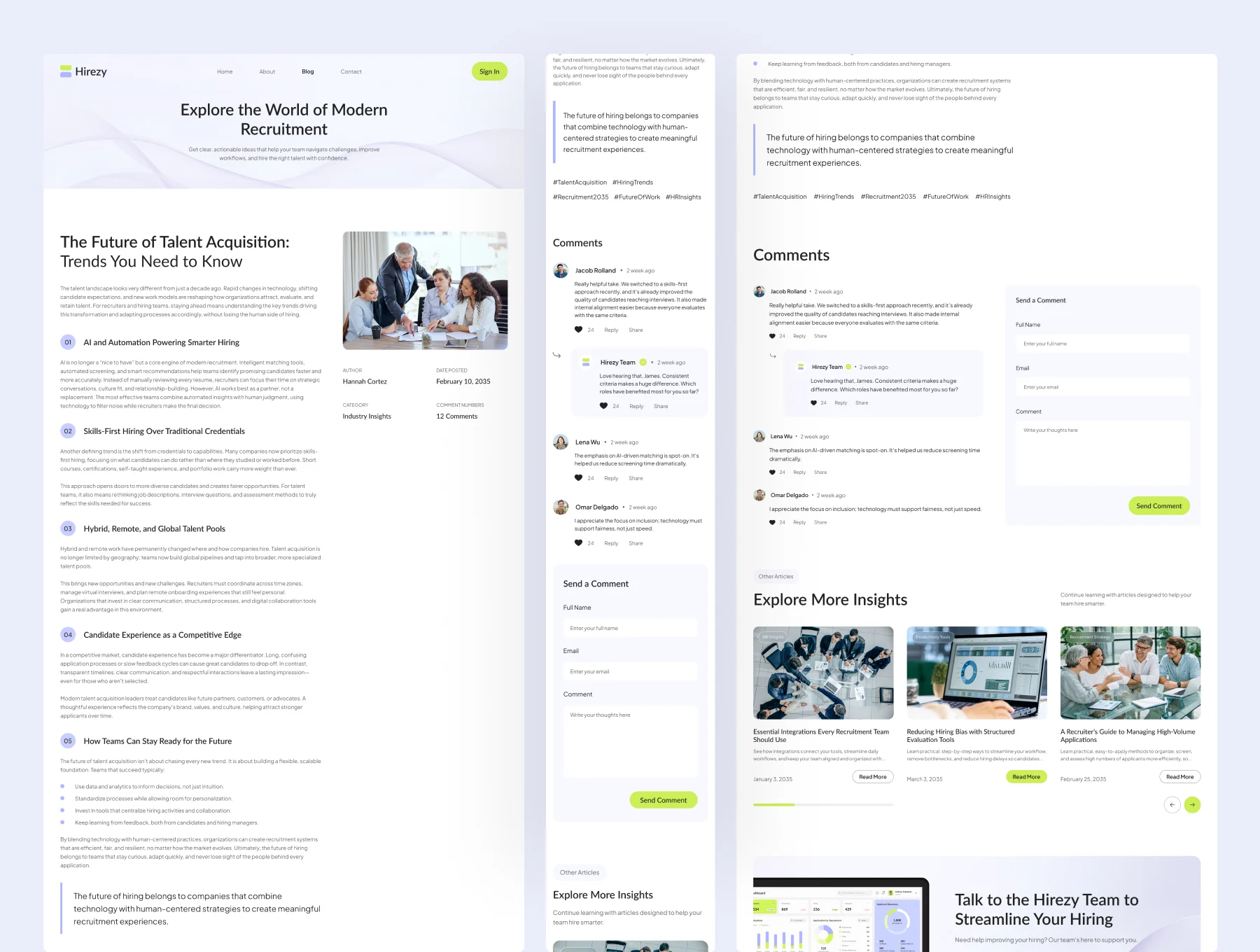 Hirezy - Recruitment SaaS Website UI Figma Template 4
