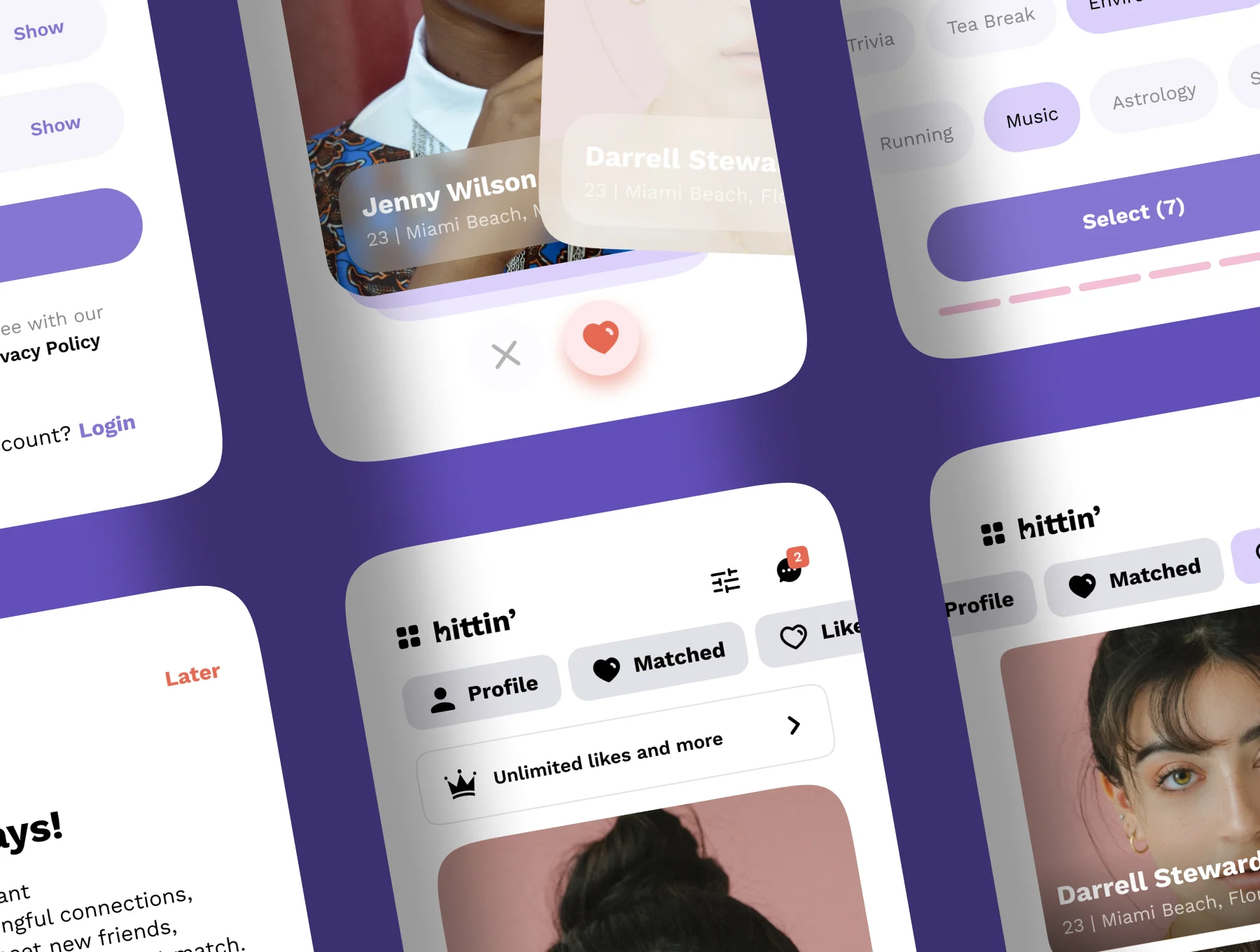 Hittin - Dating Mobile UI Kit 3