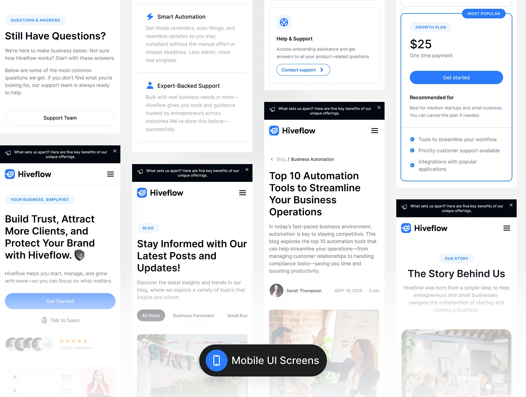 HiveFlow – Modern UI Kit for Startups 7
