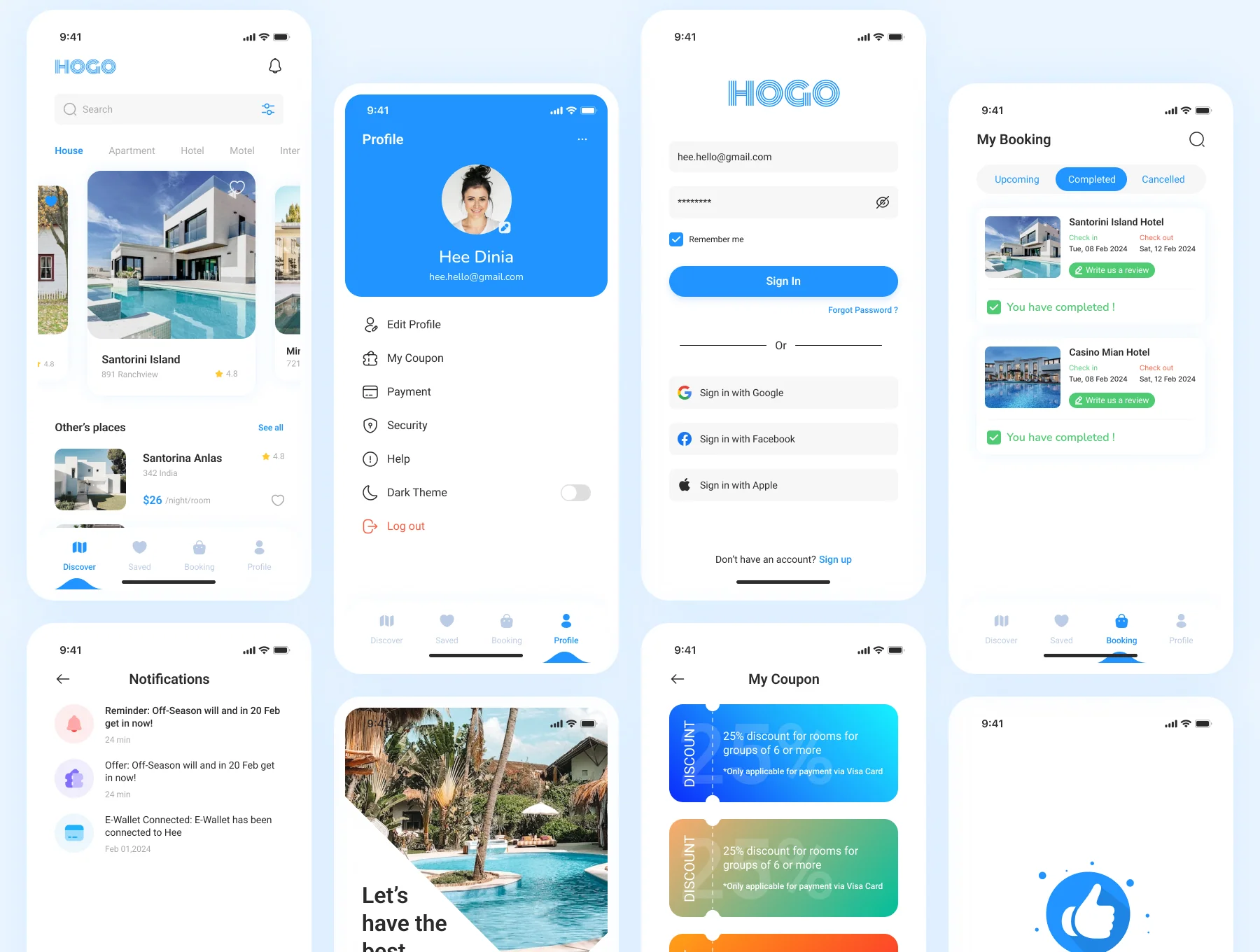 HoGo - Booking Hotel UI Kit 3