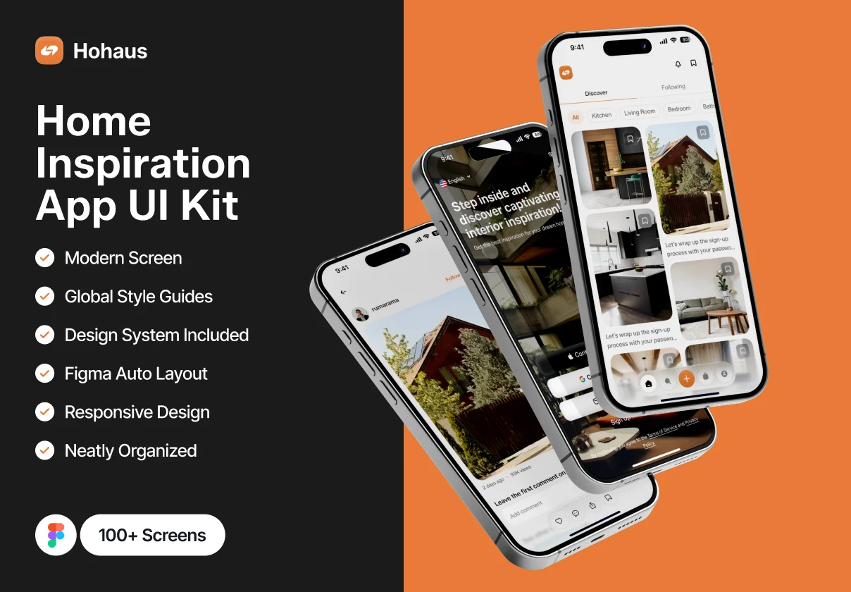 Hohaus - Home Inspiration App UI Kit