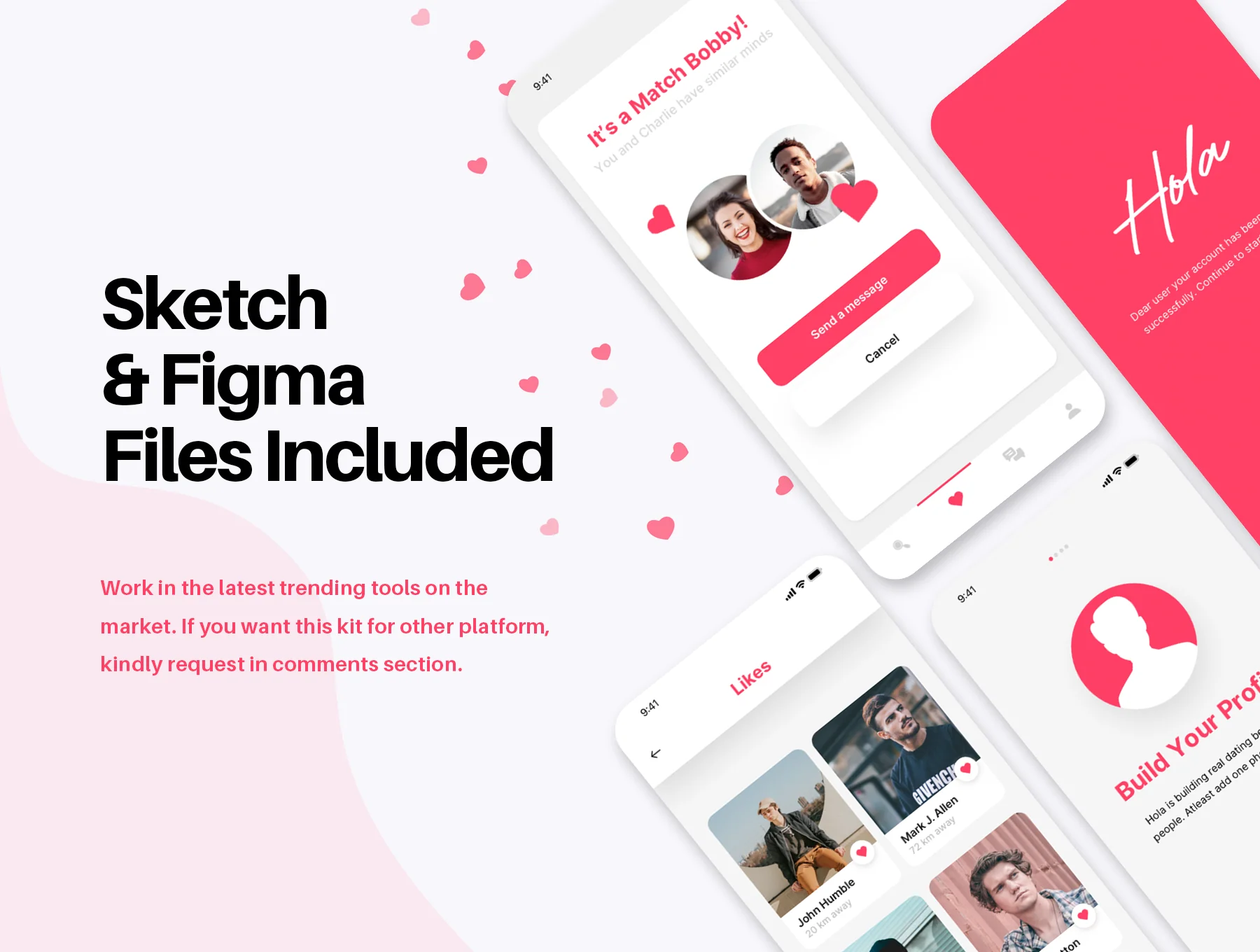 Hola - Dating, Relationship & Social Media App UI Kit 3