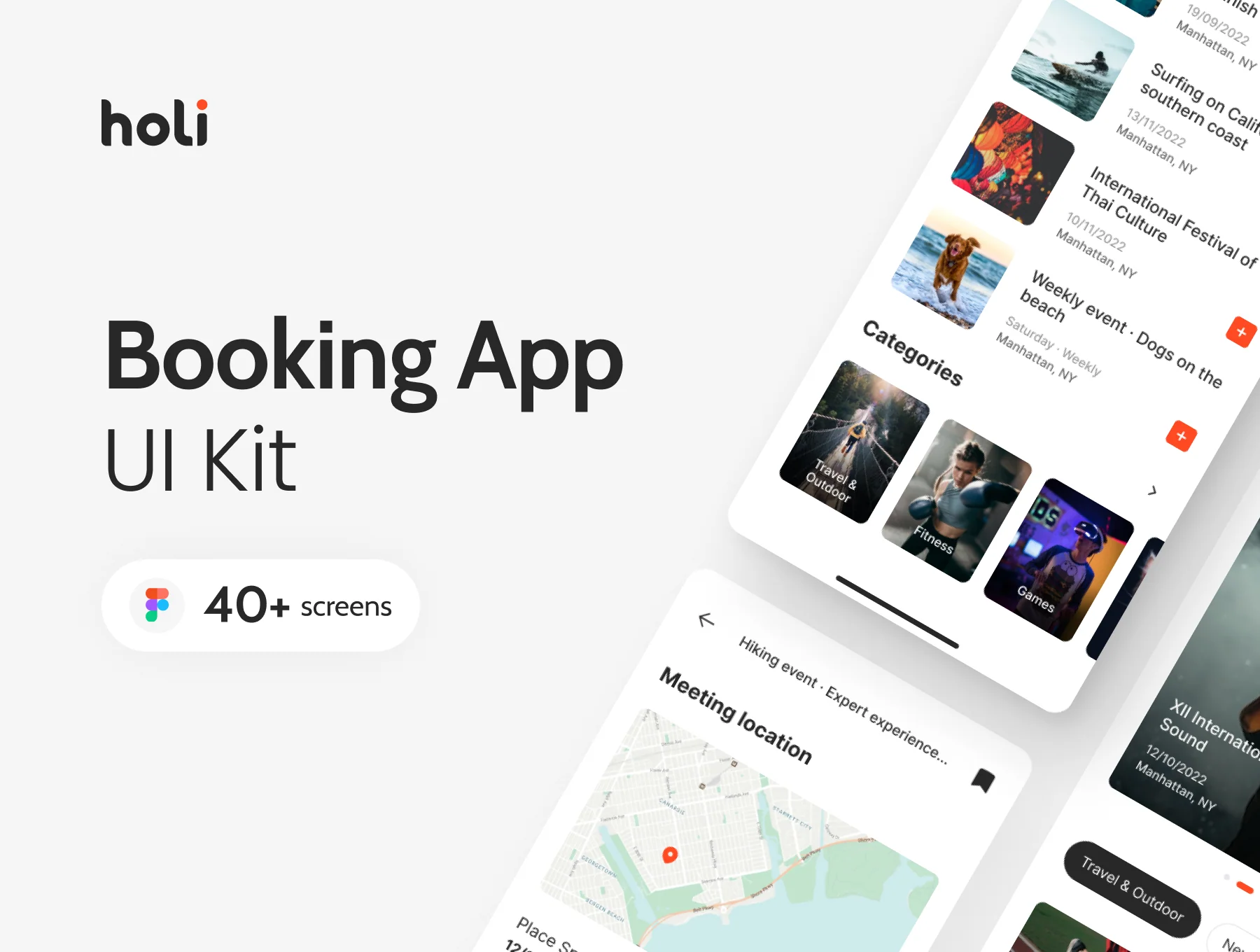 Holi · Booking App UI Kit