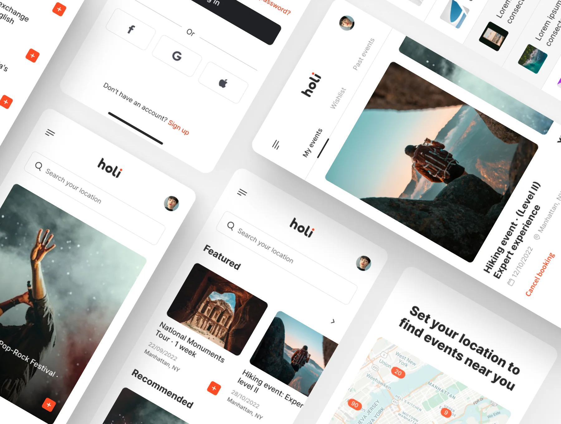 Holi · Booking App UI Kit 2