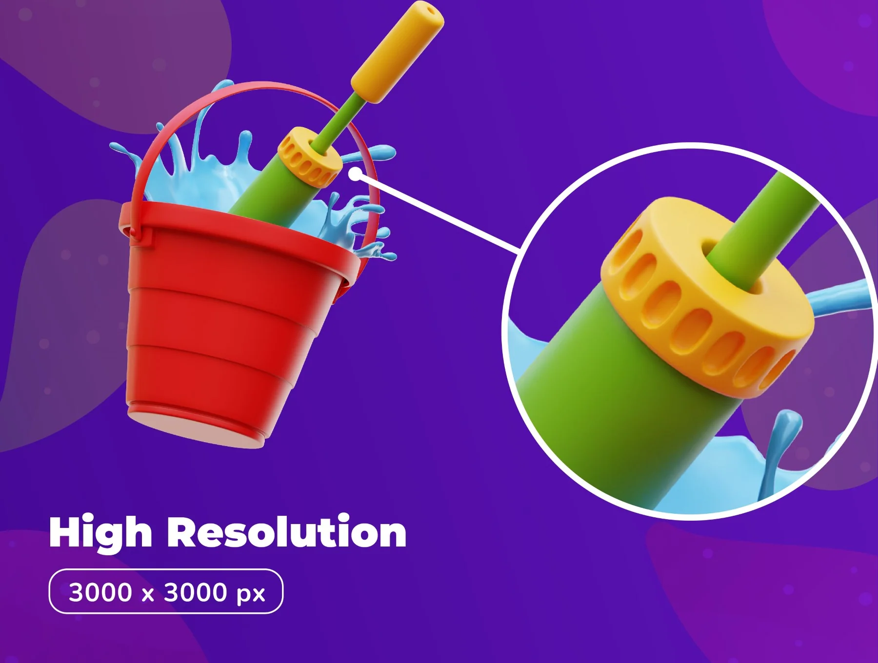 Holi Festival - 3D illustration Pack 4