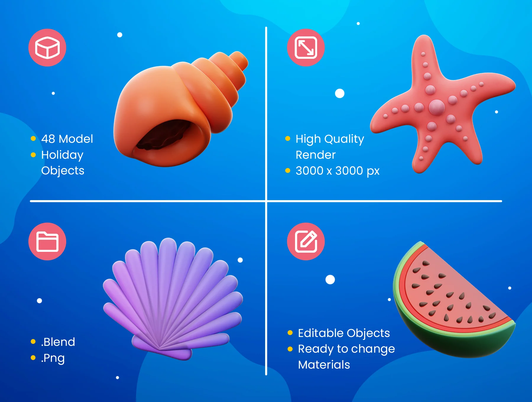 Holiday 3D Icons 2