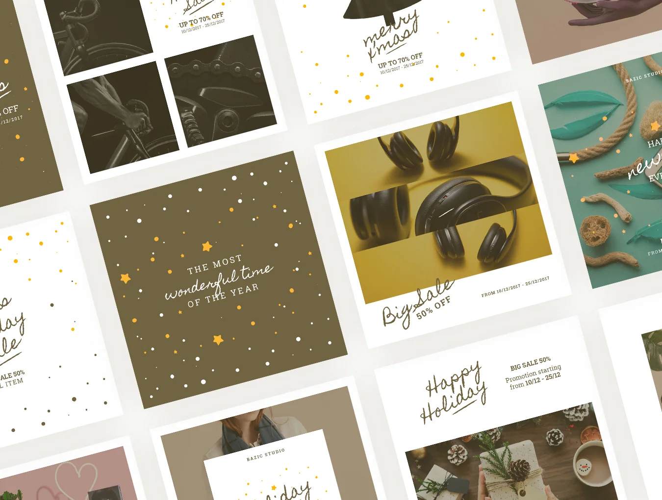 Holiday Vintage Social Media Pack 2