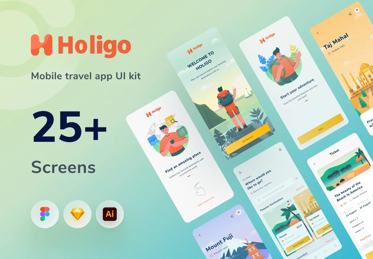 Holigo Mobile Ui Kits