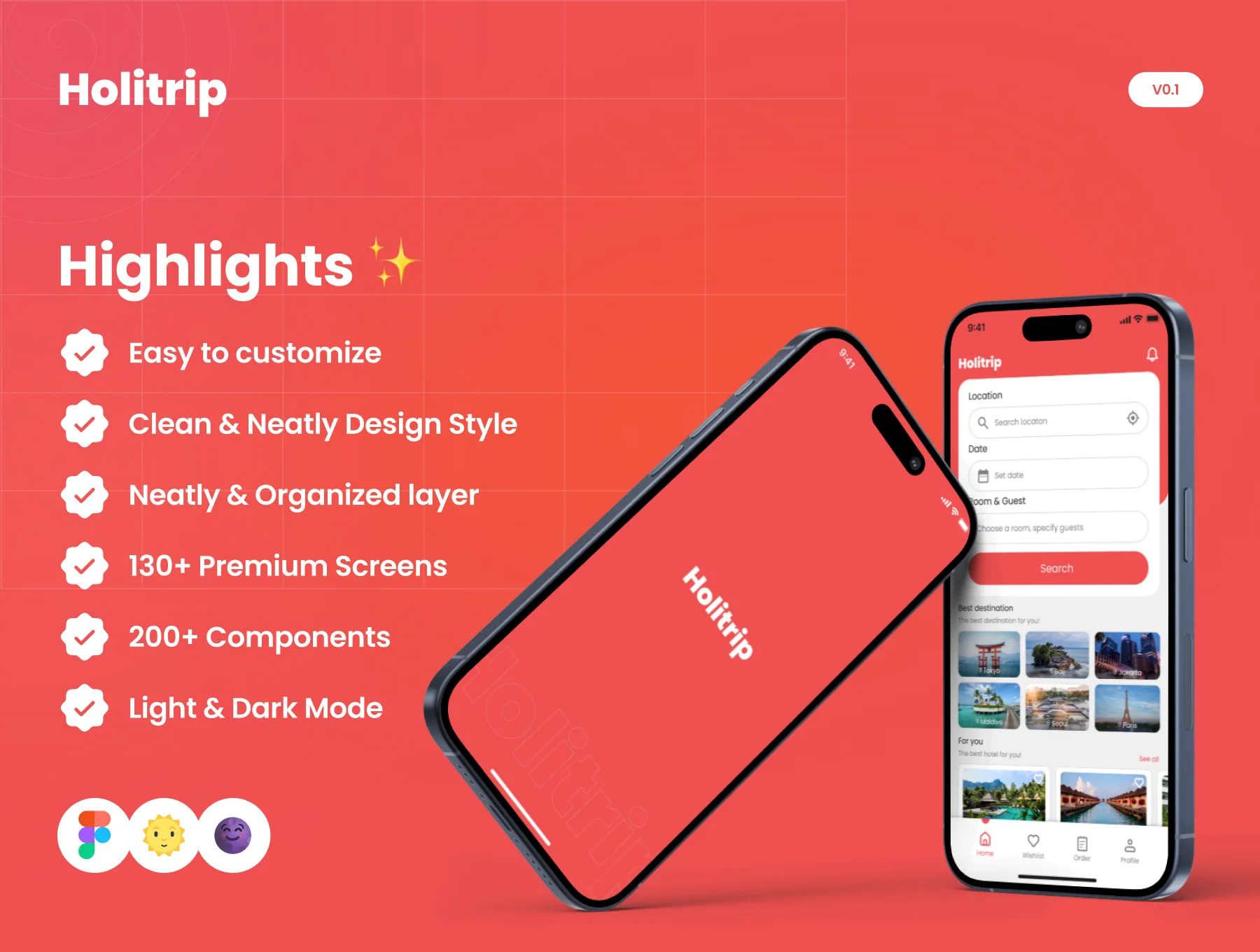 Holitrip - Hotel Booking App UI Kit