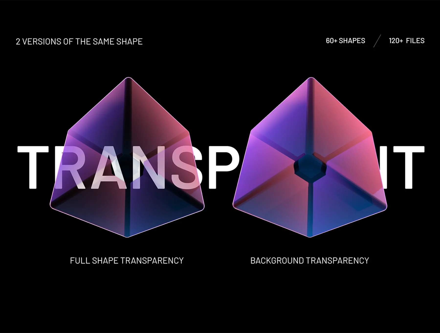 Holo Geometrical 3D Shapes Collection 4