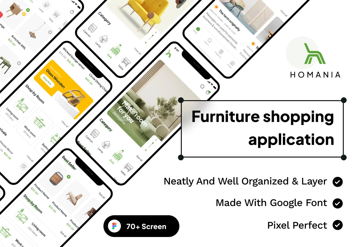 HOMANIA - Funiture Shopping App UI Kit