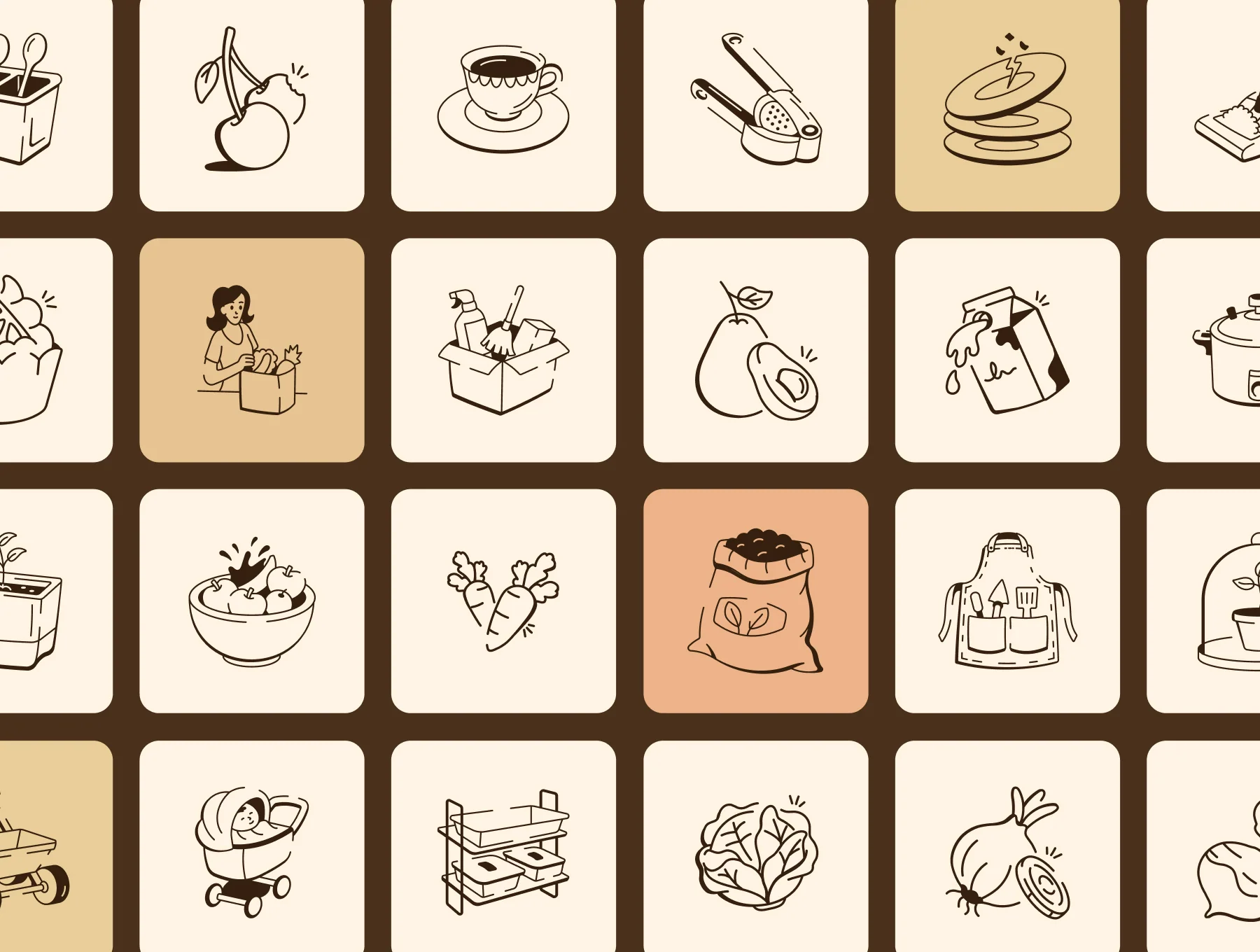 Home and Lifestyle Doodle Icons 6