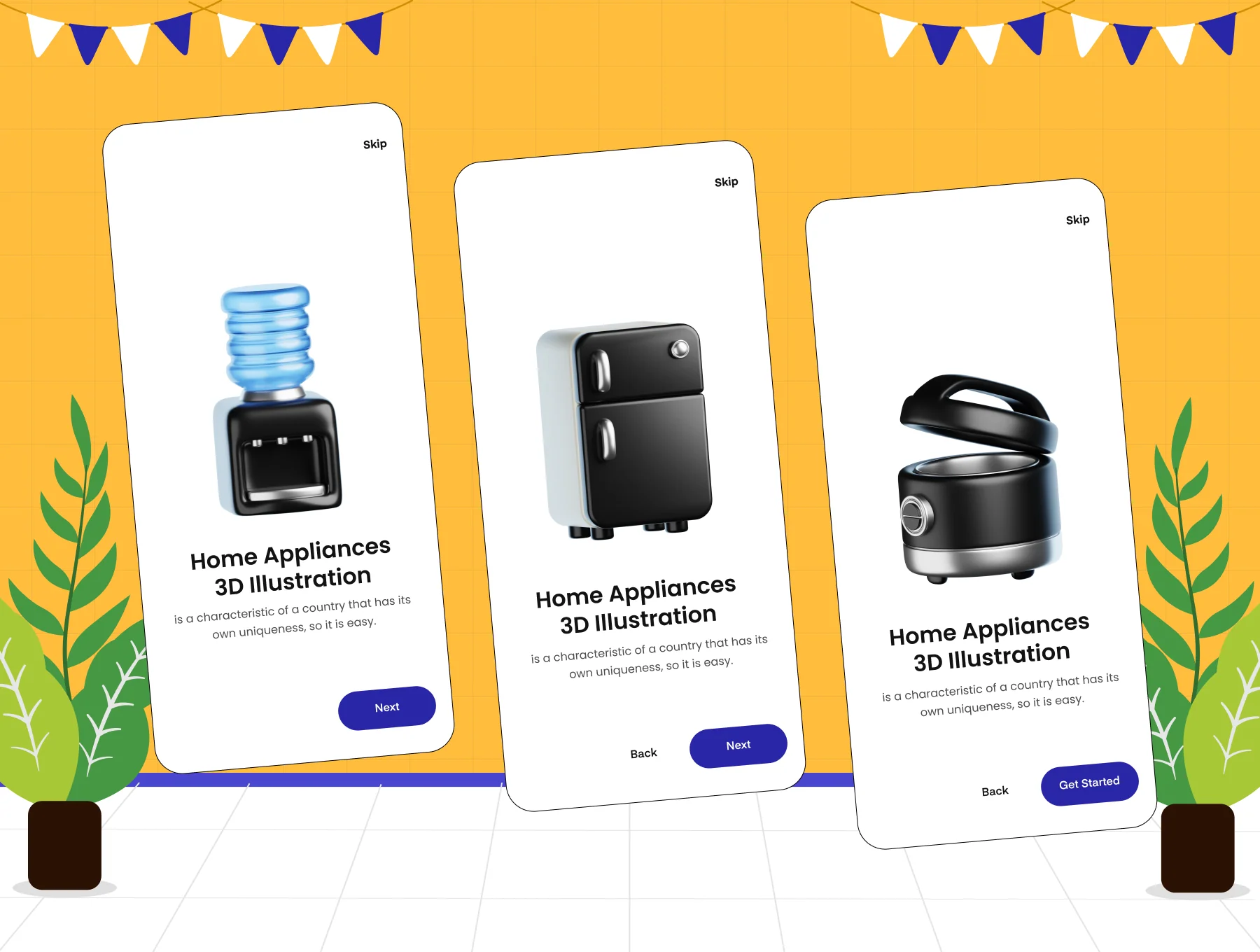 Home Appliances 3D Icon Set 3
