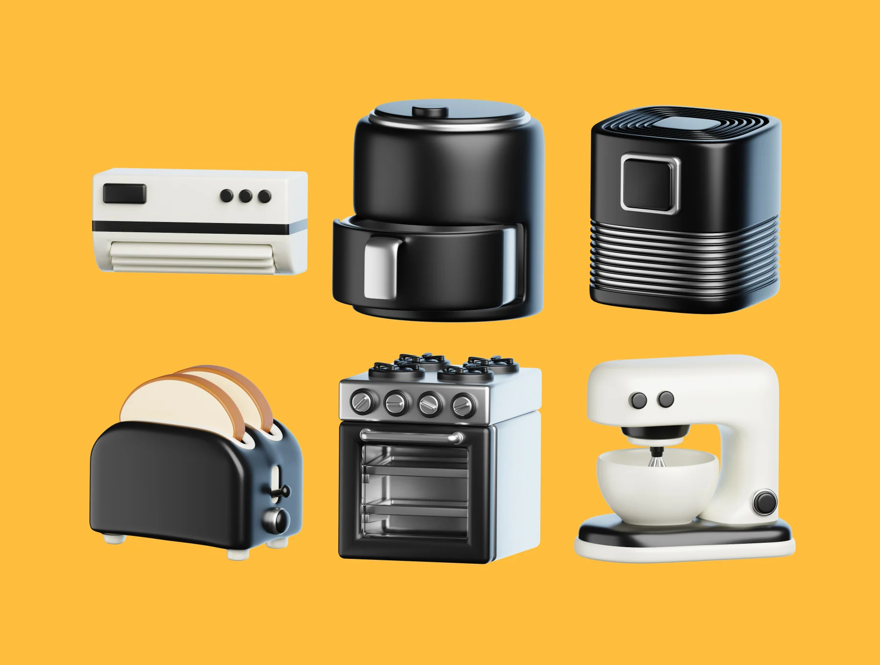 Home Appliances 3D Icon Set 6