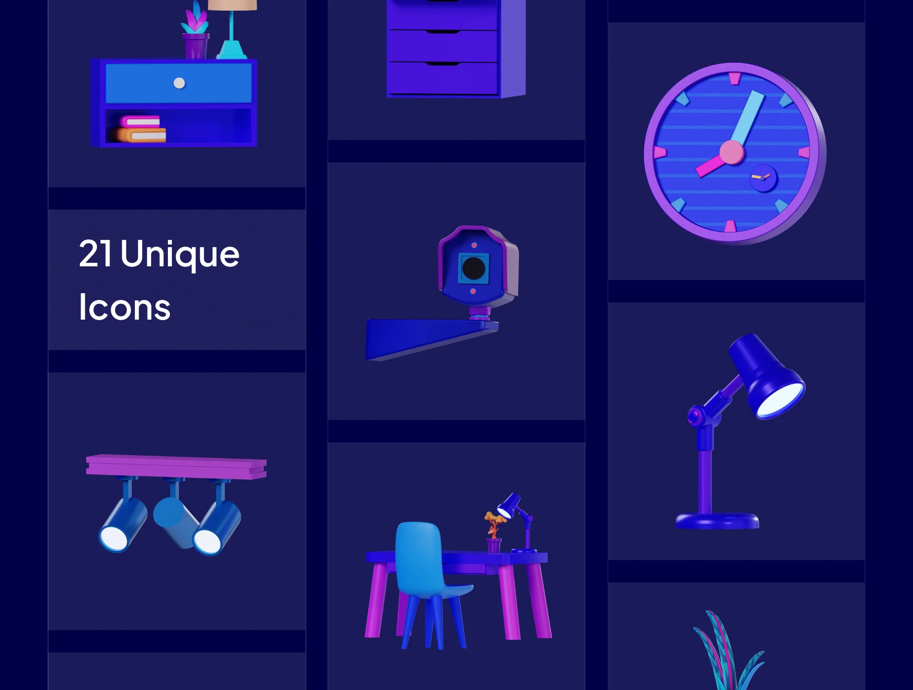 Home Essentials 3D Icons Pack 5