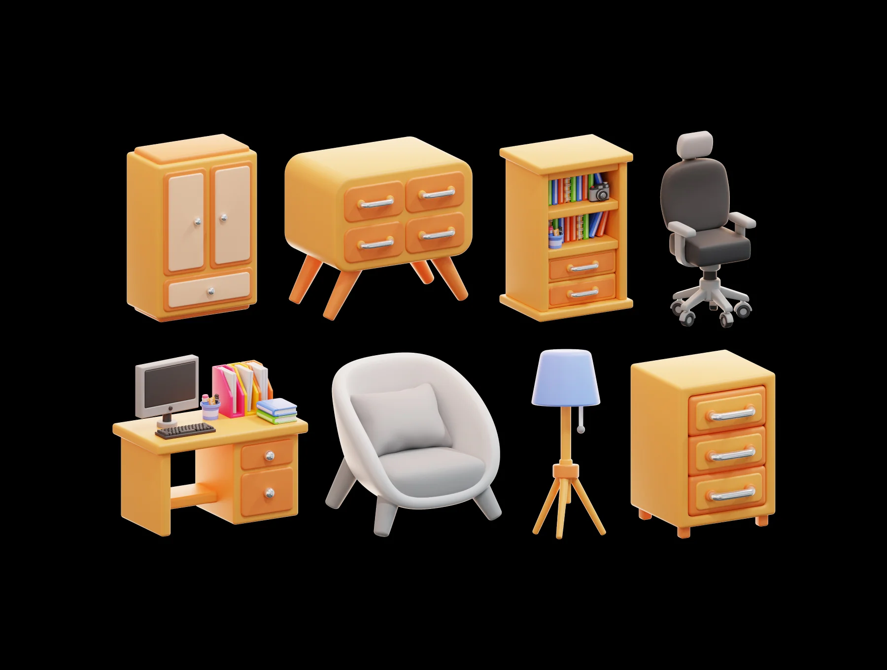 Home Furniture 3D Icon Pack 6