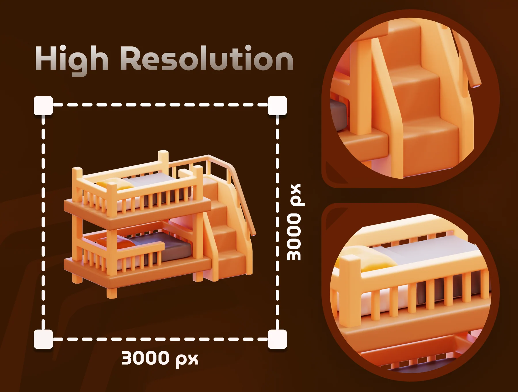 Home Furniture 3D Icon Set 4