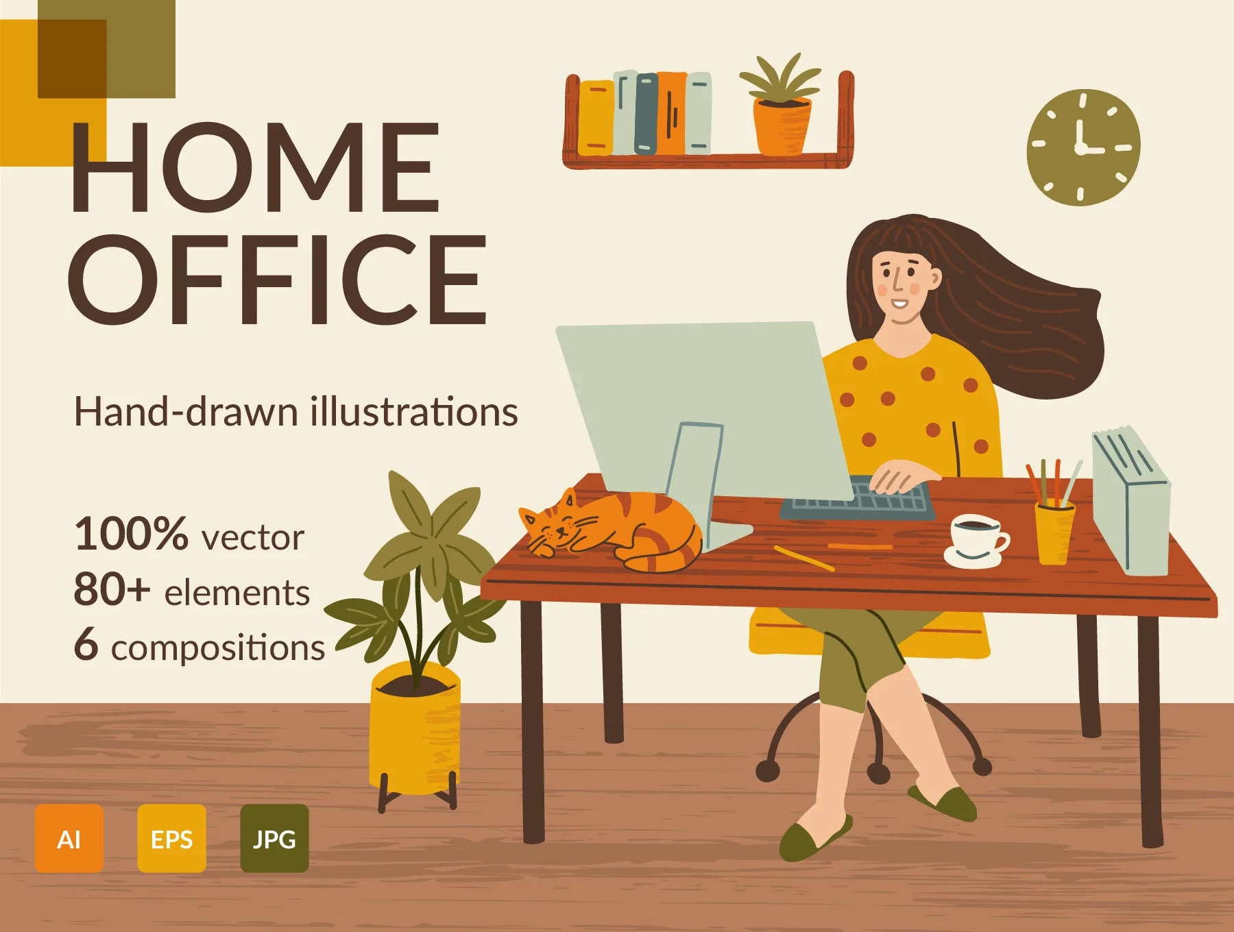 Home Office Illustration Kit