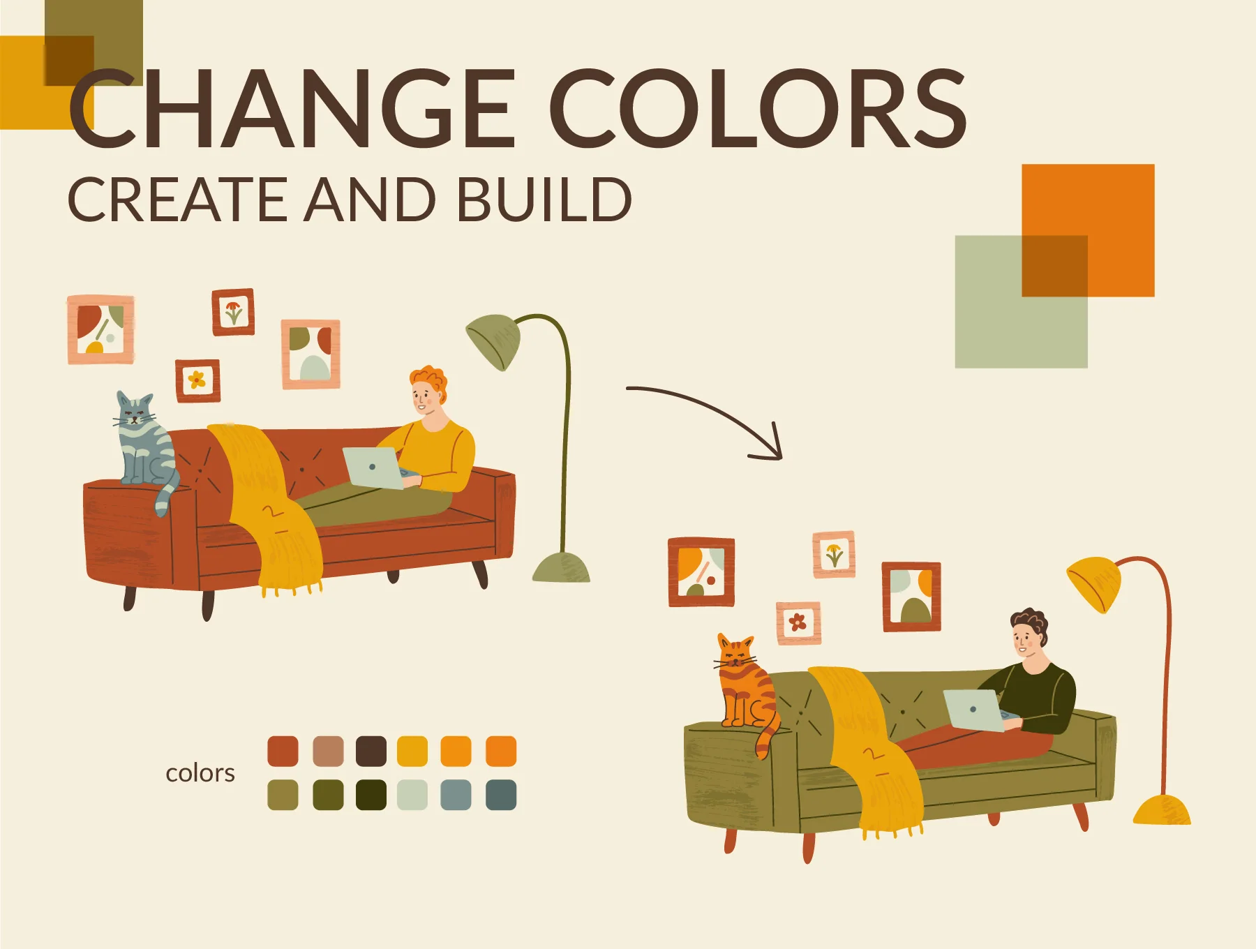 Home Office Illustration Kit 5