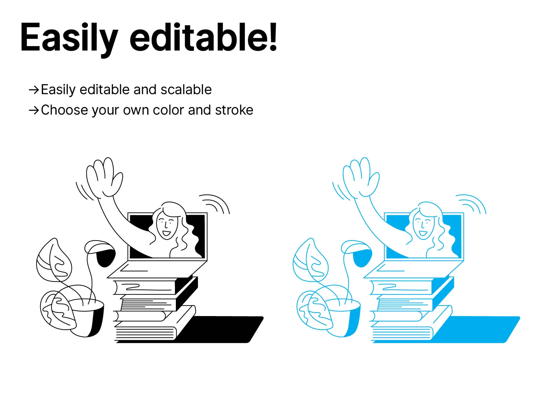 Home office and Remote work Illustrations Pack 3