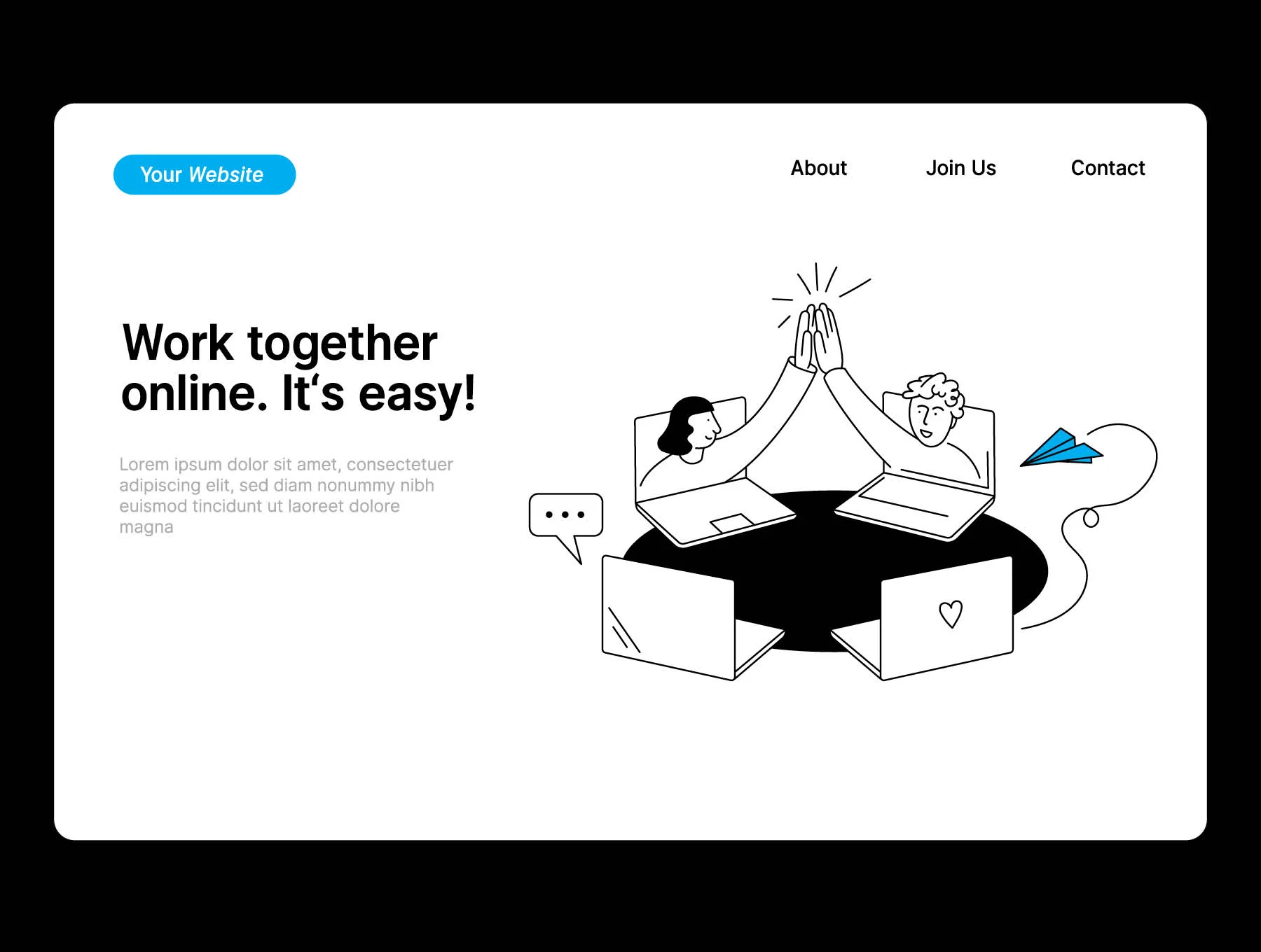 Home office and Remote work Illustrations Pack 6