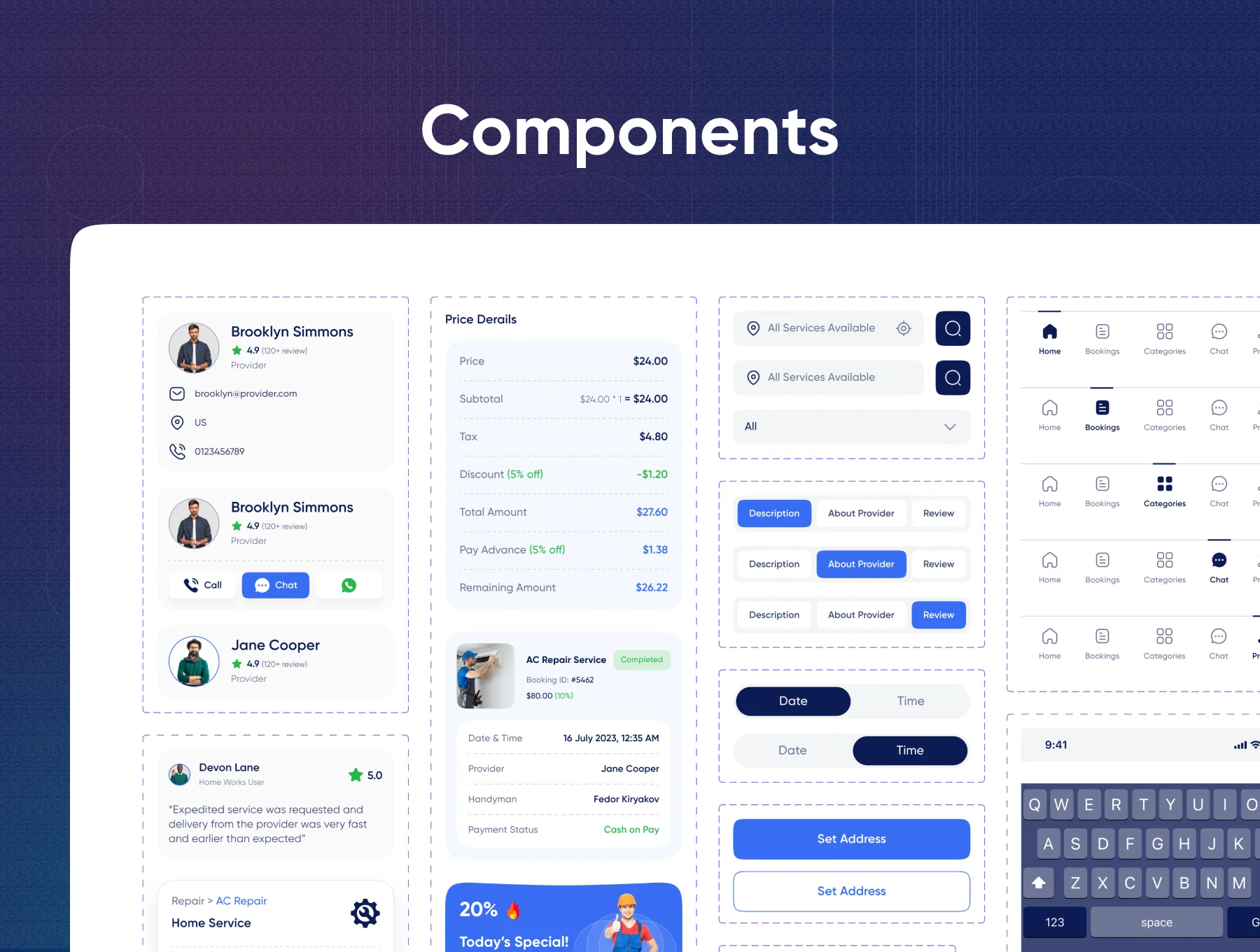 Home Service App Ui Kit 7
