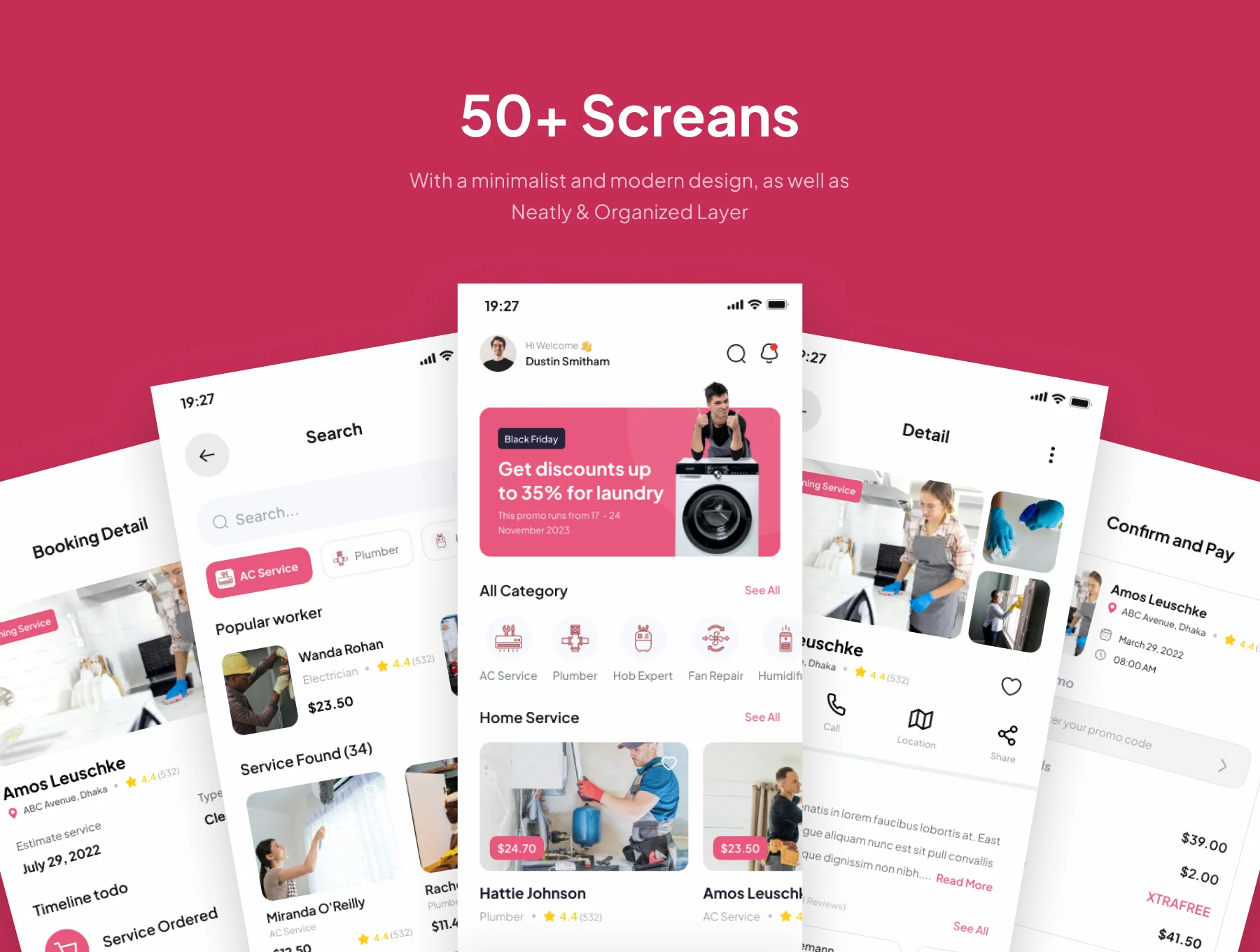 HomeAssist - Home Service Mobile App UI Kits 4