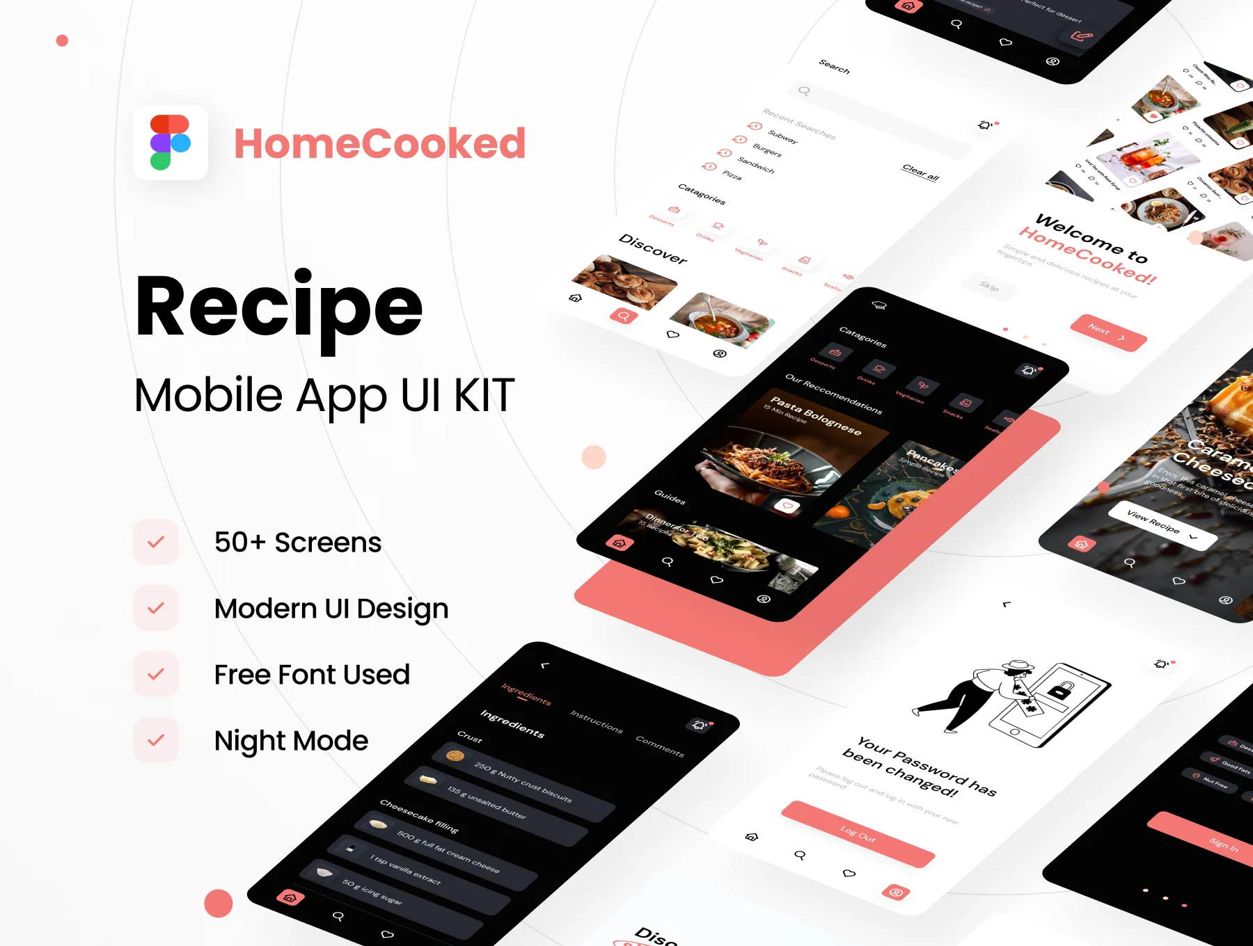 HomeCooked Recipe Mobile UI Kit