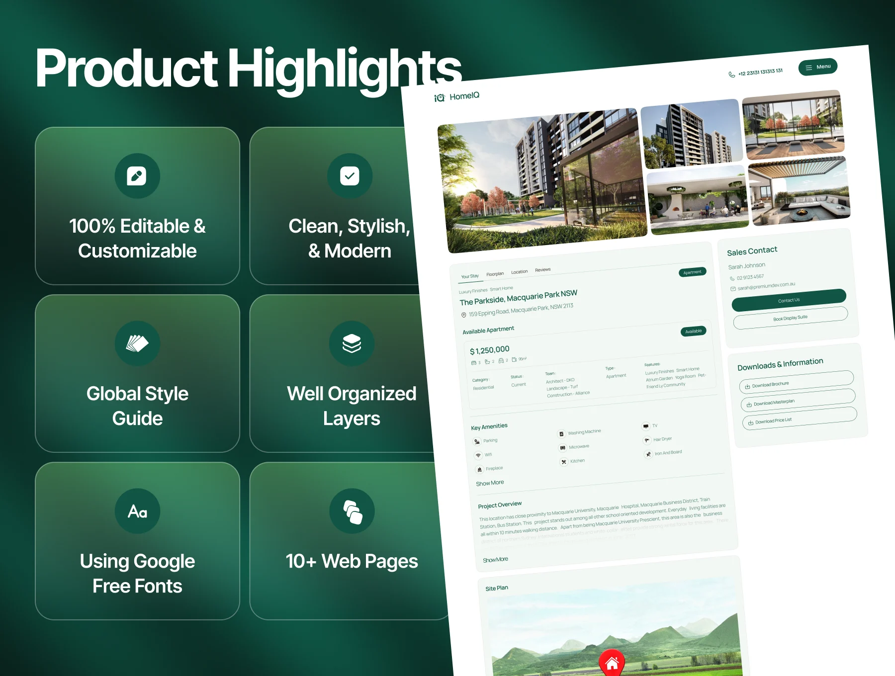 HomeIQ - Morden Real Estate Company Website UI Kit 2