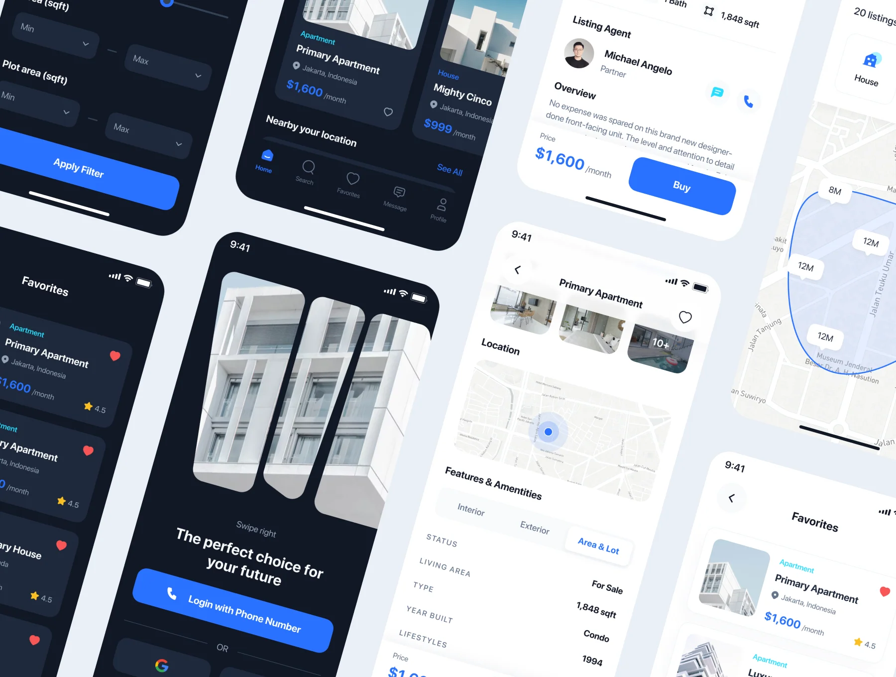 Homeline - Real Estate & Rent House App UI Kit 2