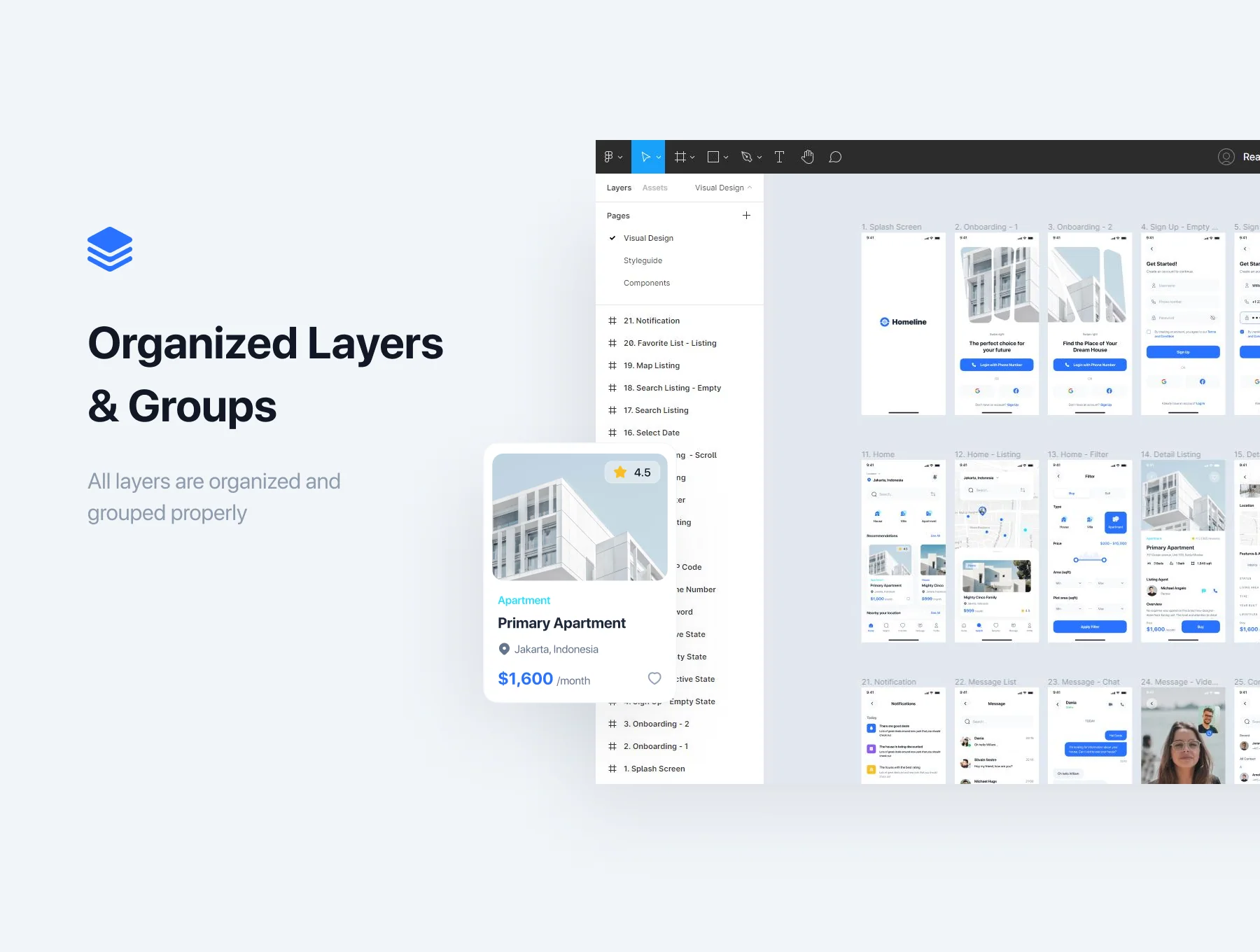 Homeline - Real Estate & Rent House App UI Kit 3