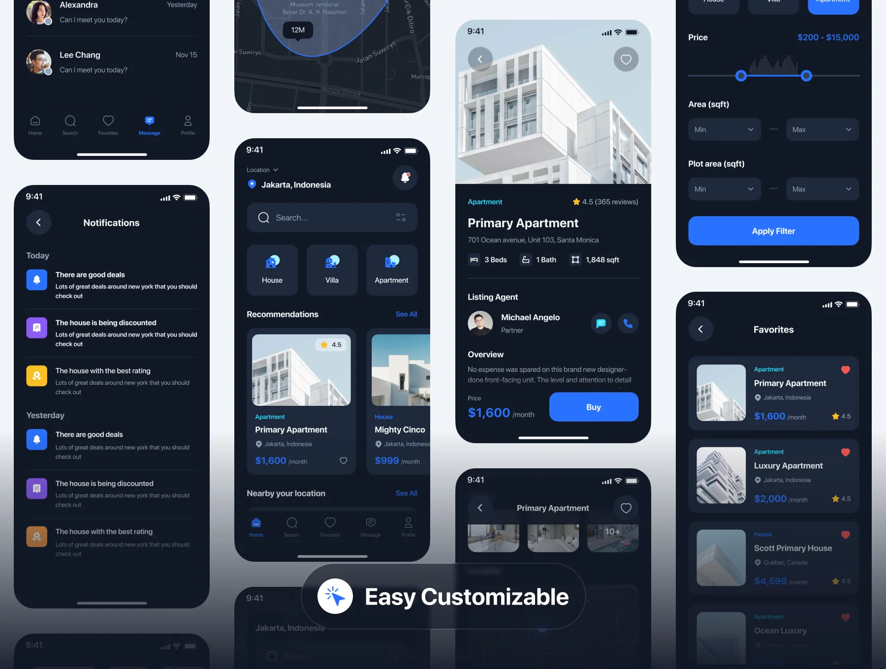 Homeline - Real Estate & Rent House App UI Kit 6