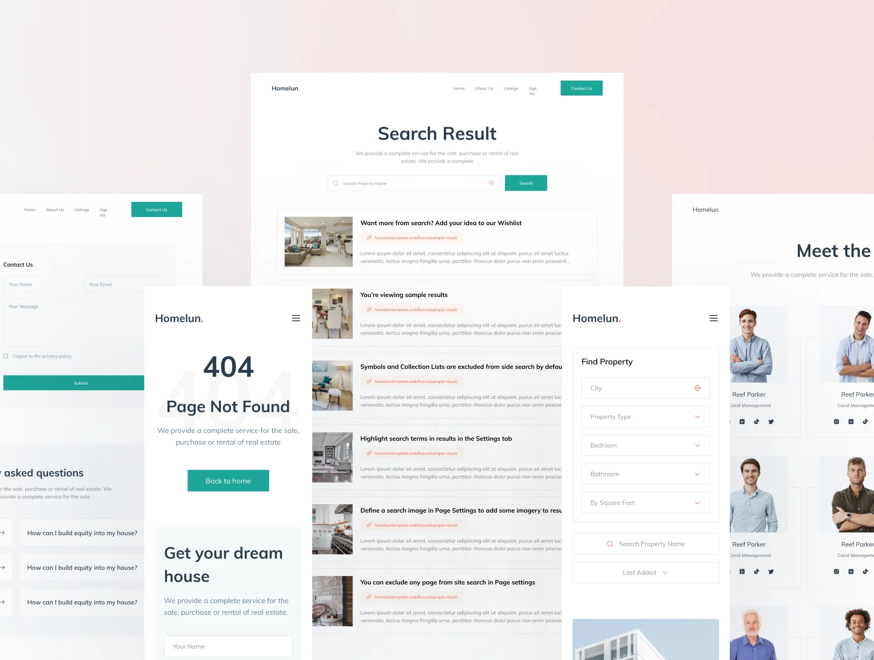 Homelun - Real Estate Landing Page UI KIT 6