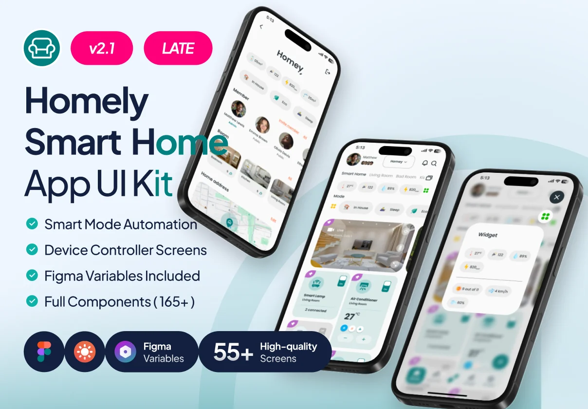 Homely - Smart Home App UI Kit (Lite)
