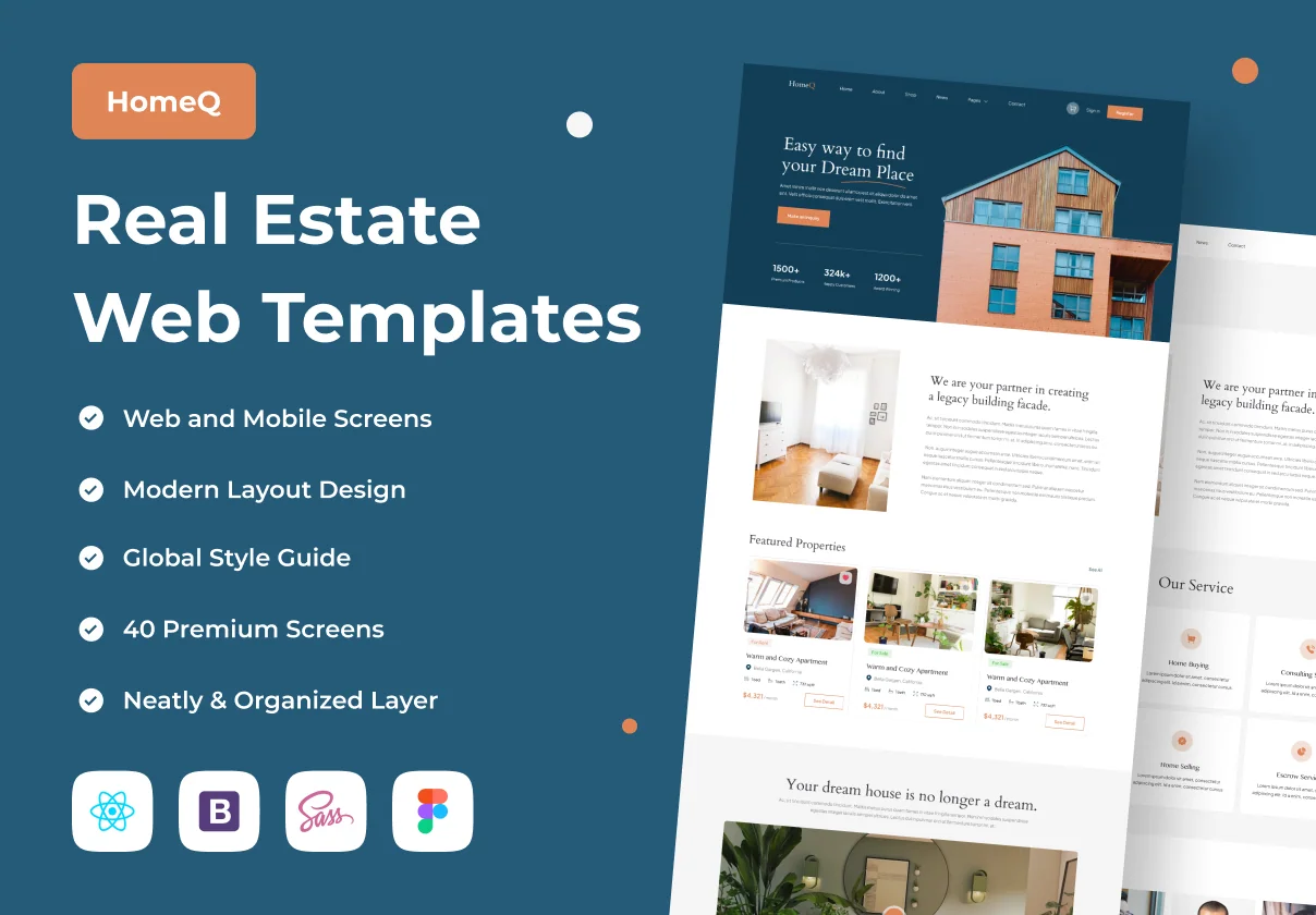 HomeQ - Real Estate Web Templates