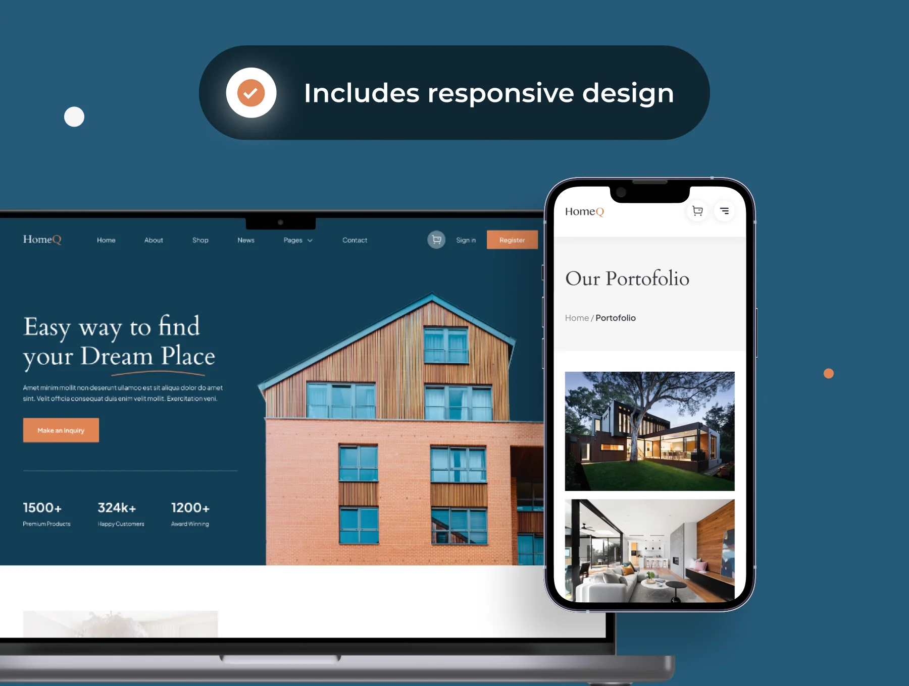 HomeQ - Real Estate Web Templates 3