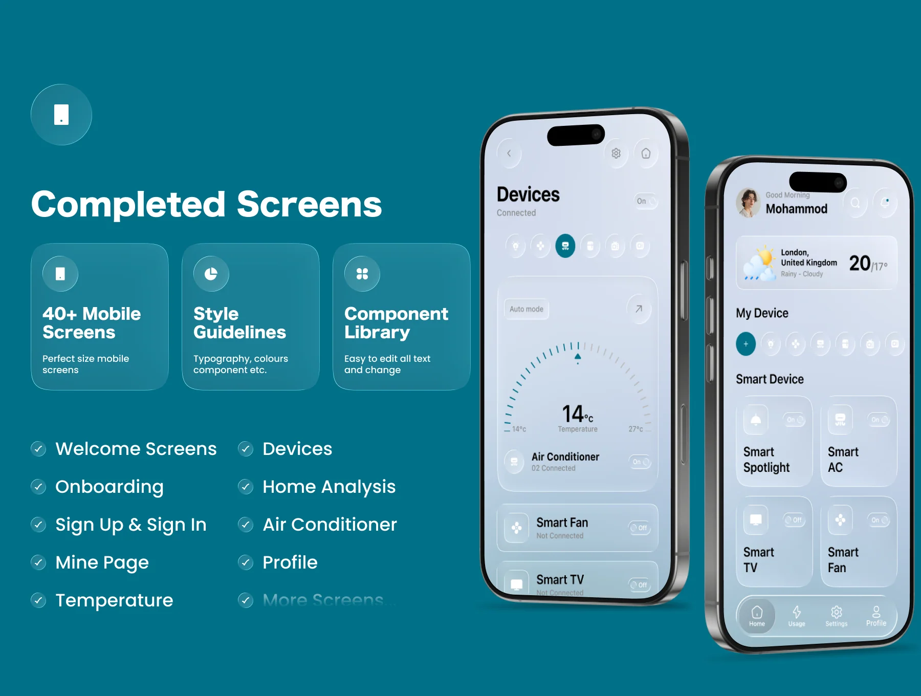 HomeQ - Smart Home App UI Kit 2