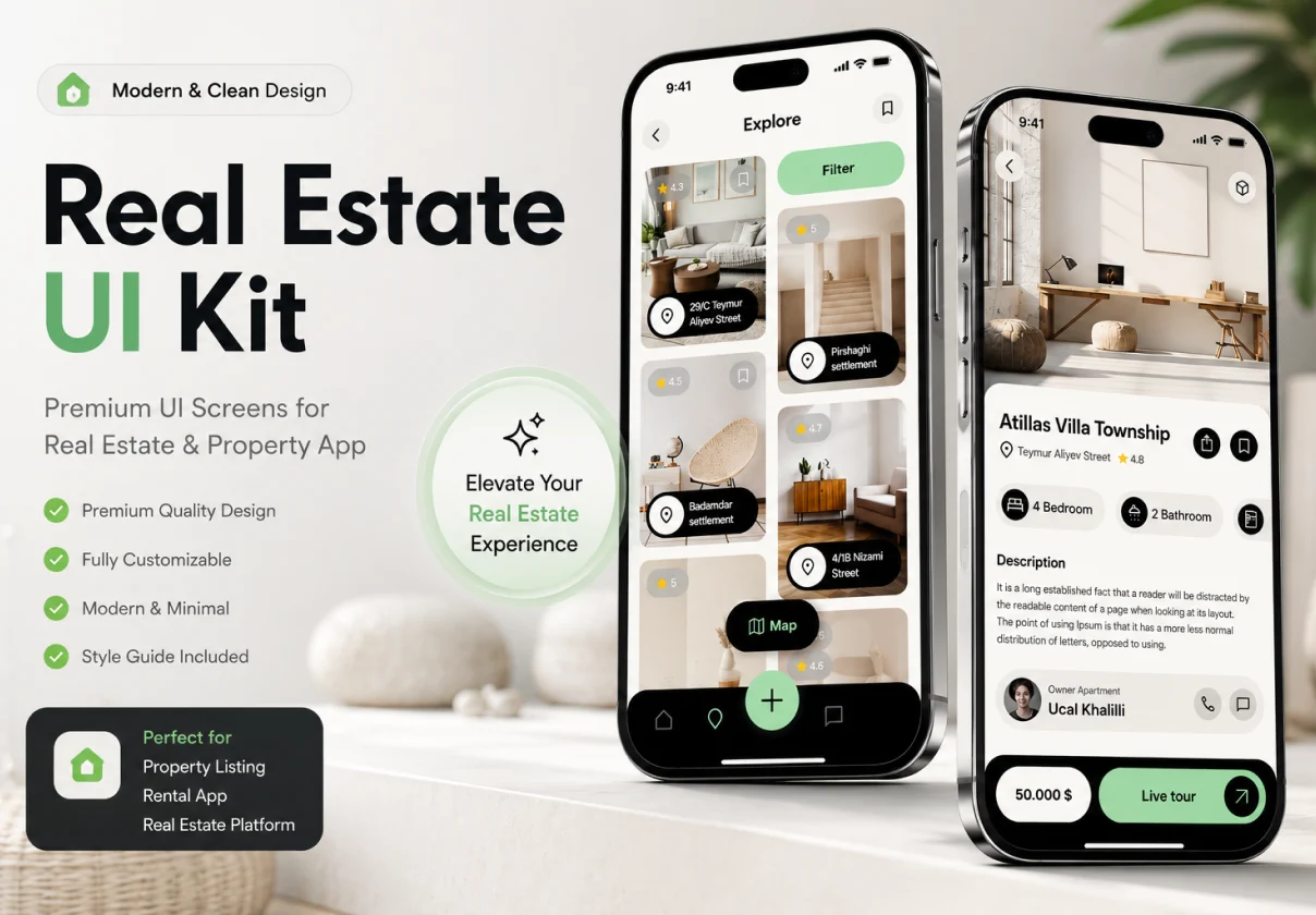 Homevana Real Estate App UI Kit